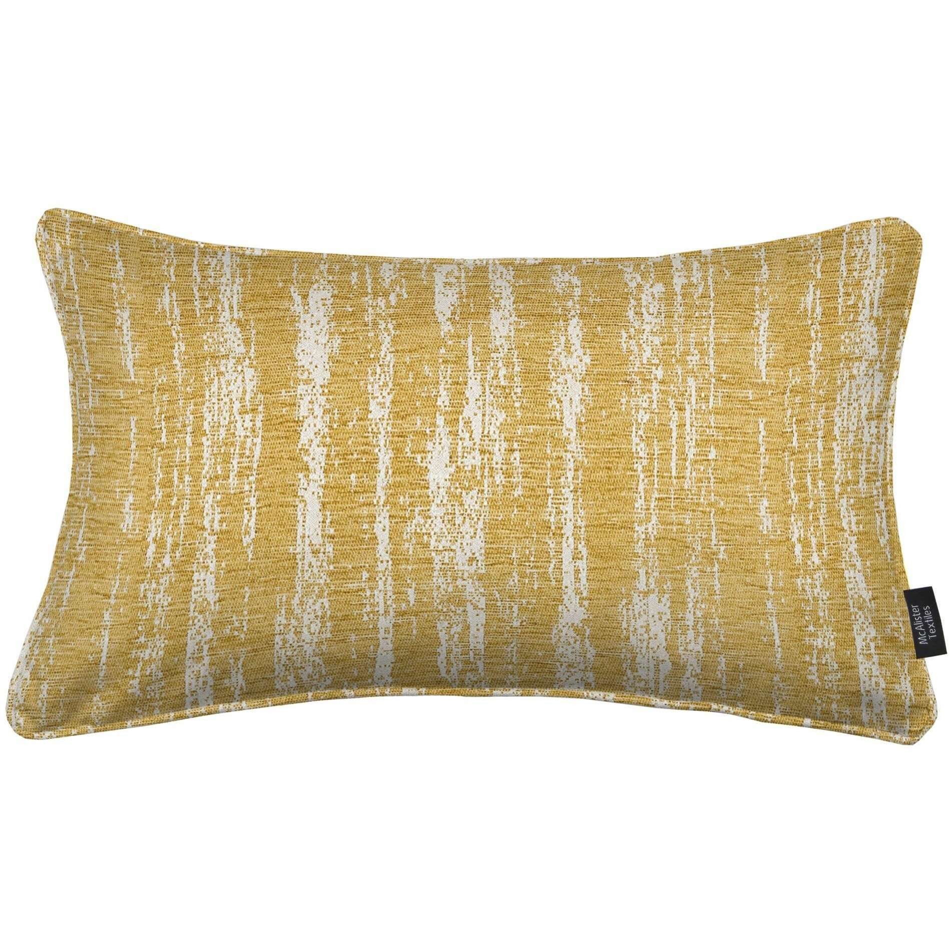 Textured Chenille Mustard Yellow Pillow, Polyester Filler / 60cm x 40cm