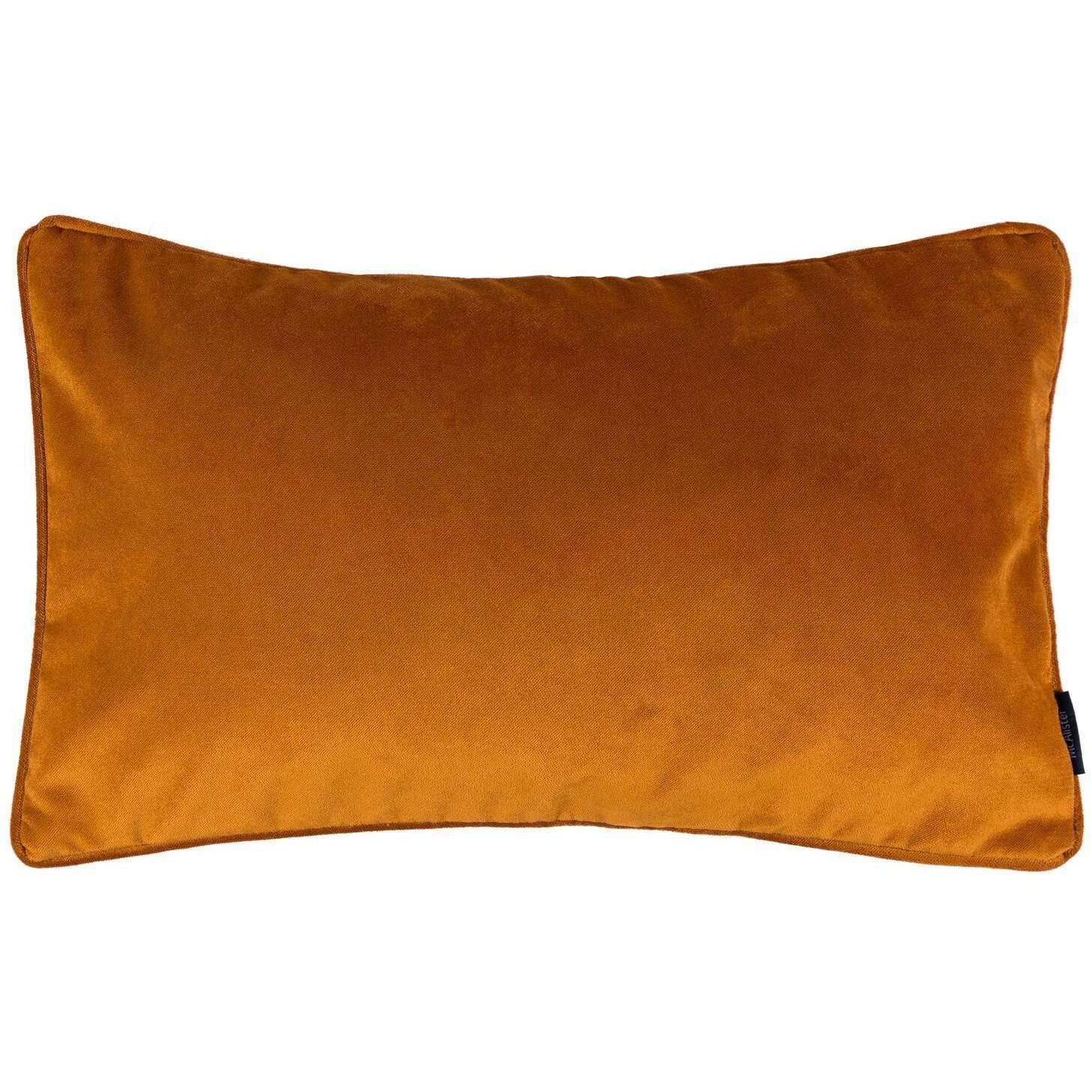 Matt Burnt Orange Velvet Pillow, Polyester Filler / 60cm x 40cm
