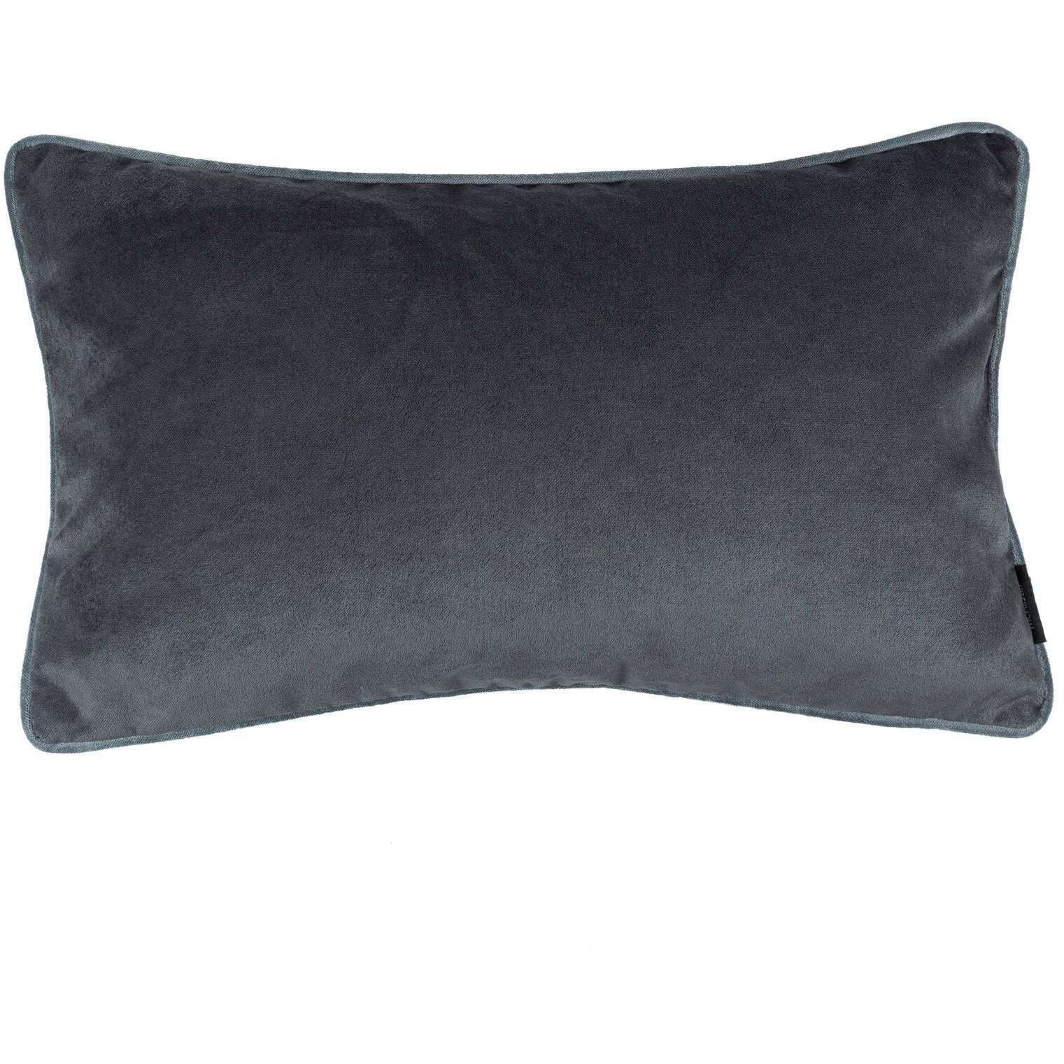 Matt Charcoal Grey Velvet Pillow, Cover Only / 50cm x 30cm