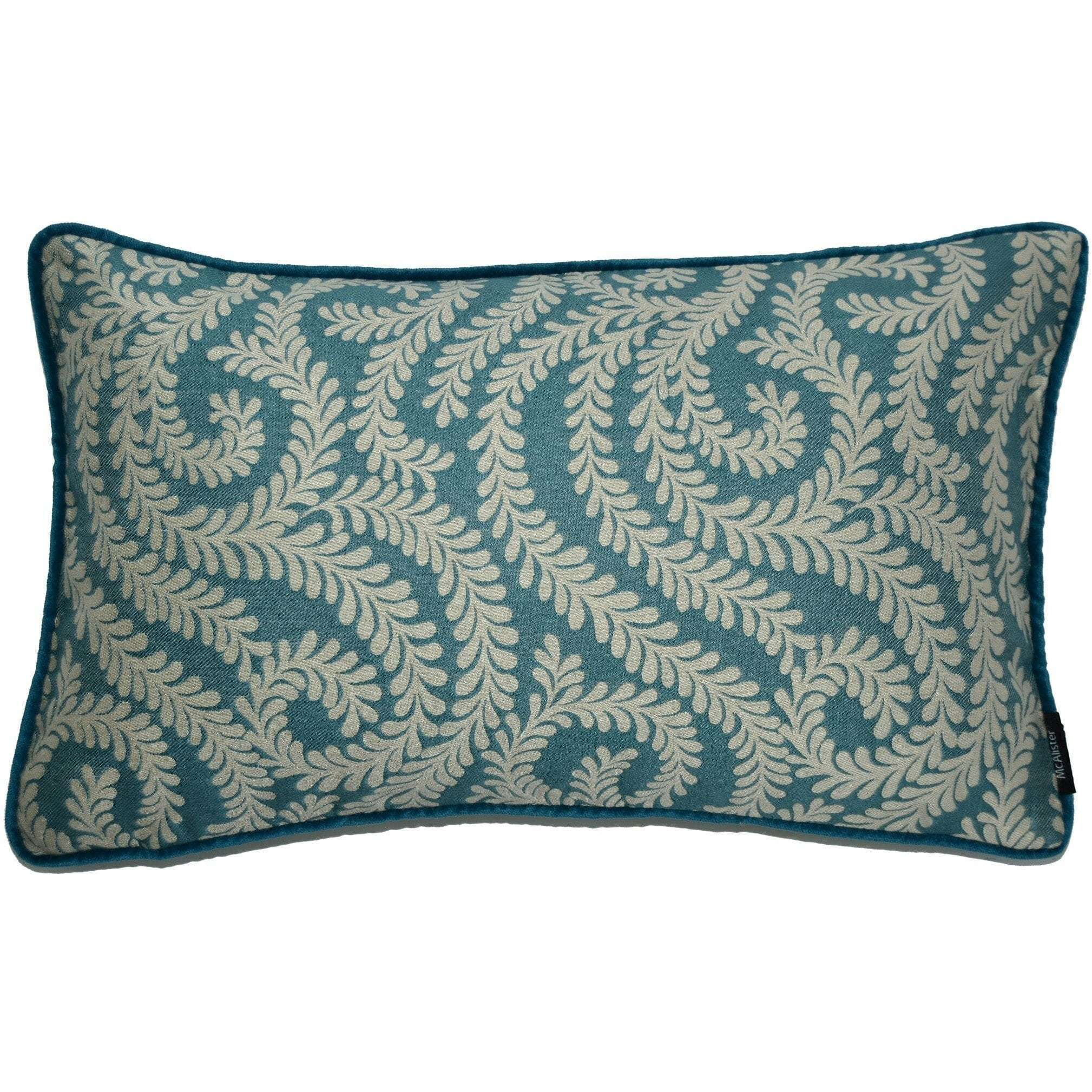 Little Leaf Teal Pillow, Polyester Filler / 50cm x 30cm