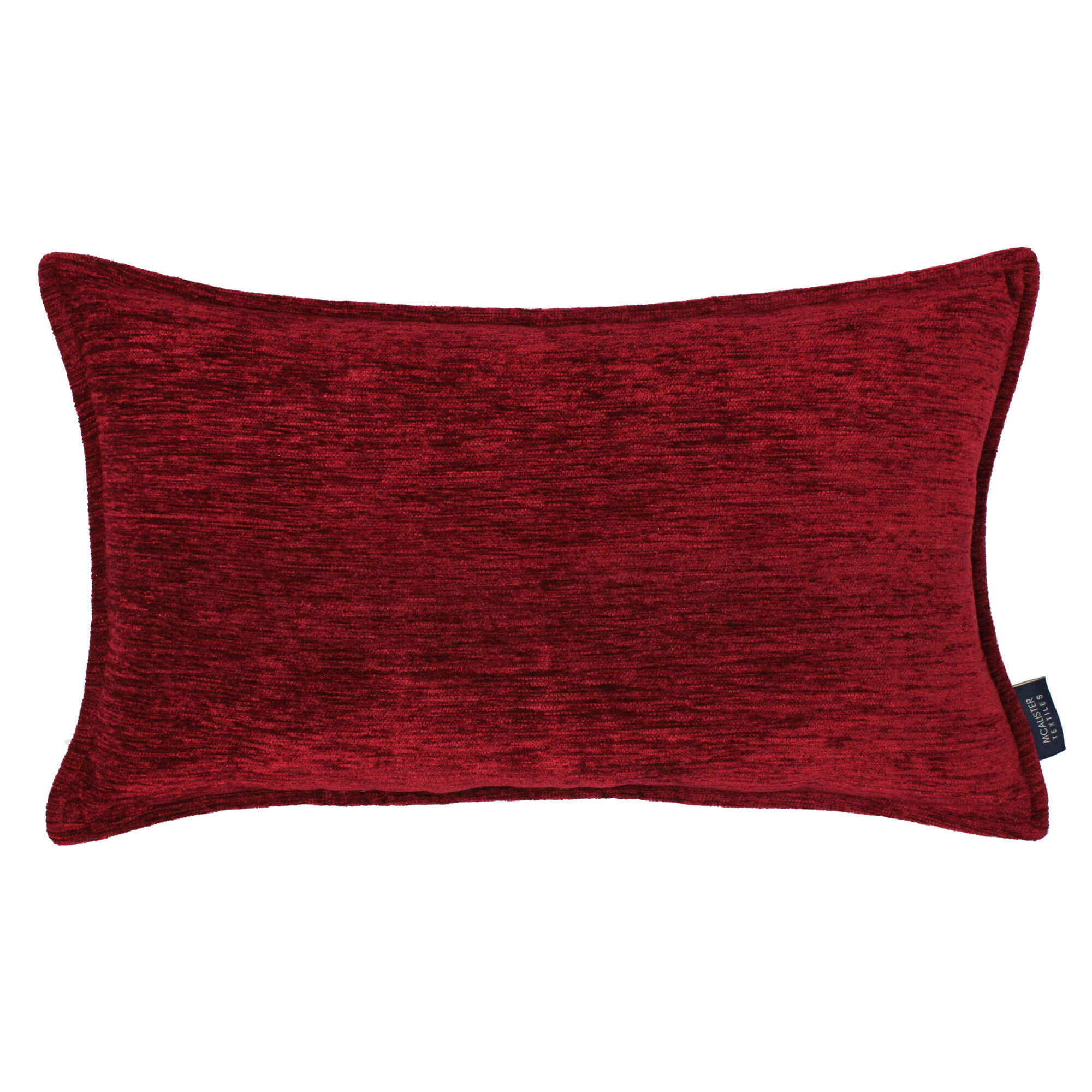 Plain Chenille Red Pillow, Cover Only / 50cm x 30cm