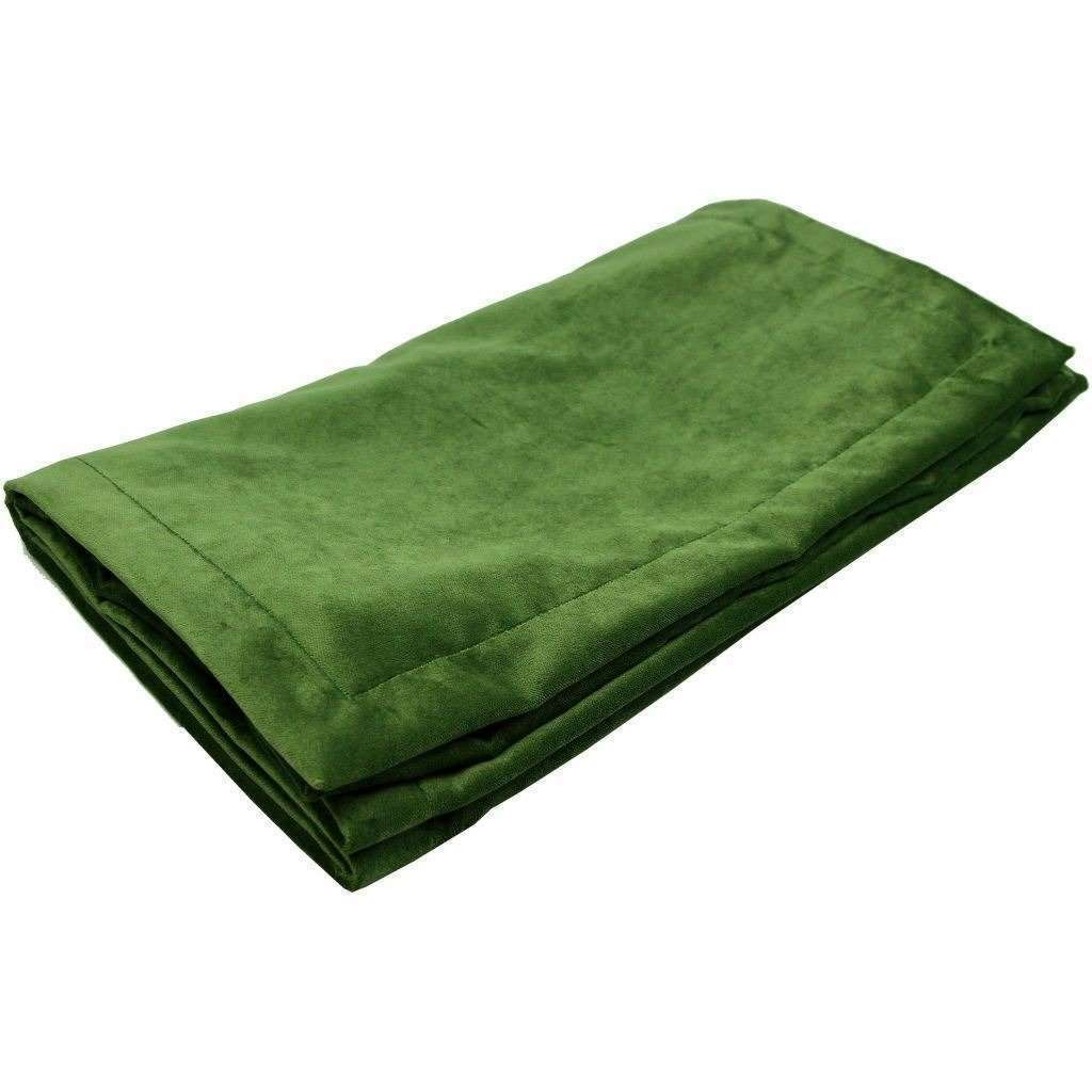 Matt Fern Green Velvet Throw Blankets & Runners, Bed Runner (50cm x 240cm)