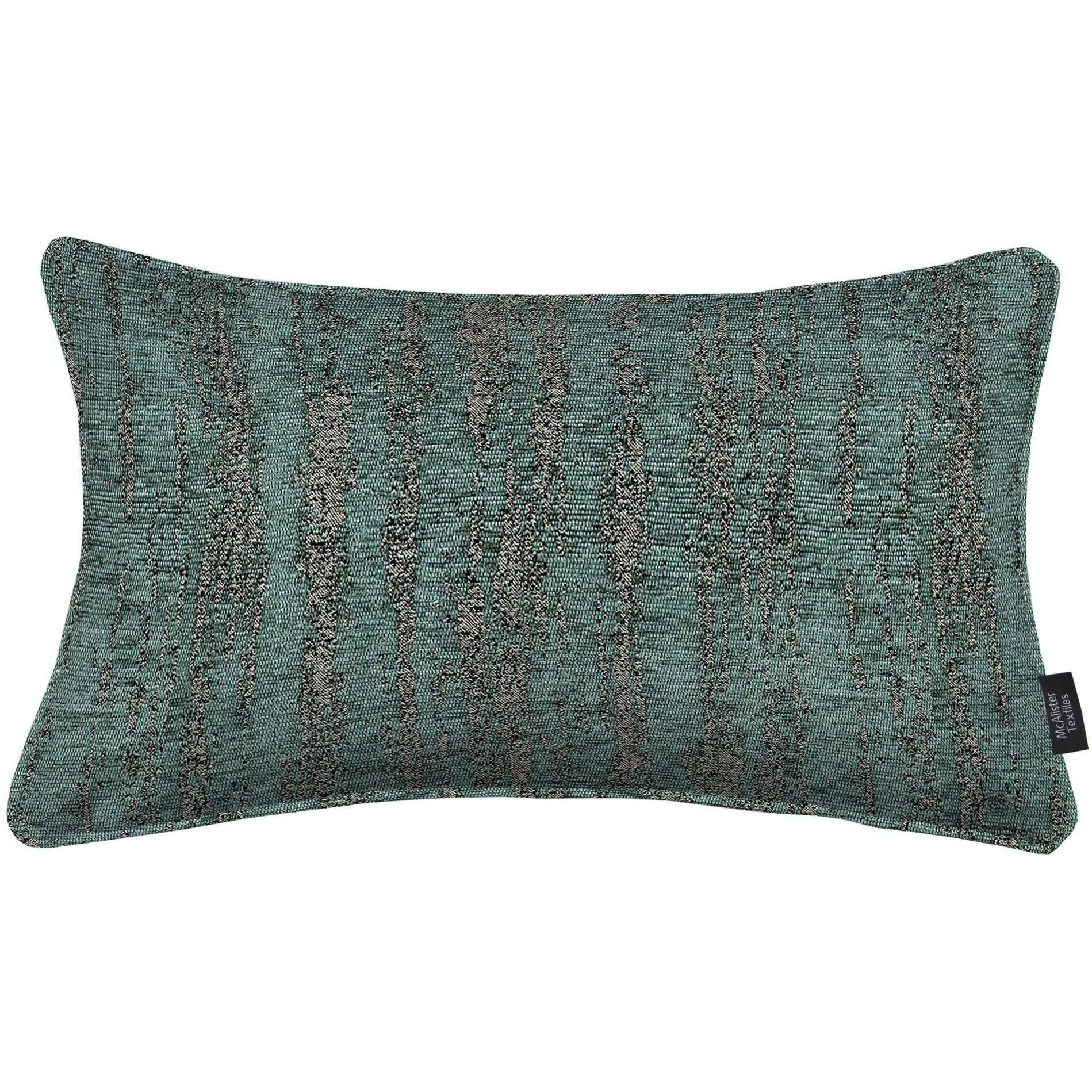Textured Chenille Teal Mineral Cushion, Cover Only 50cm x 30cm