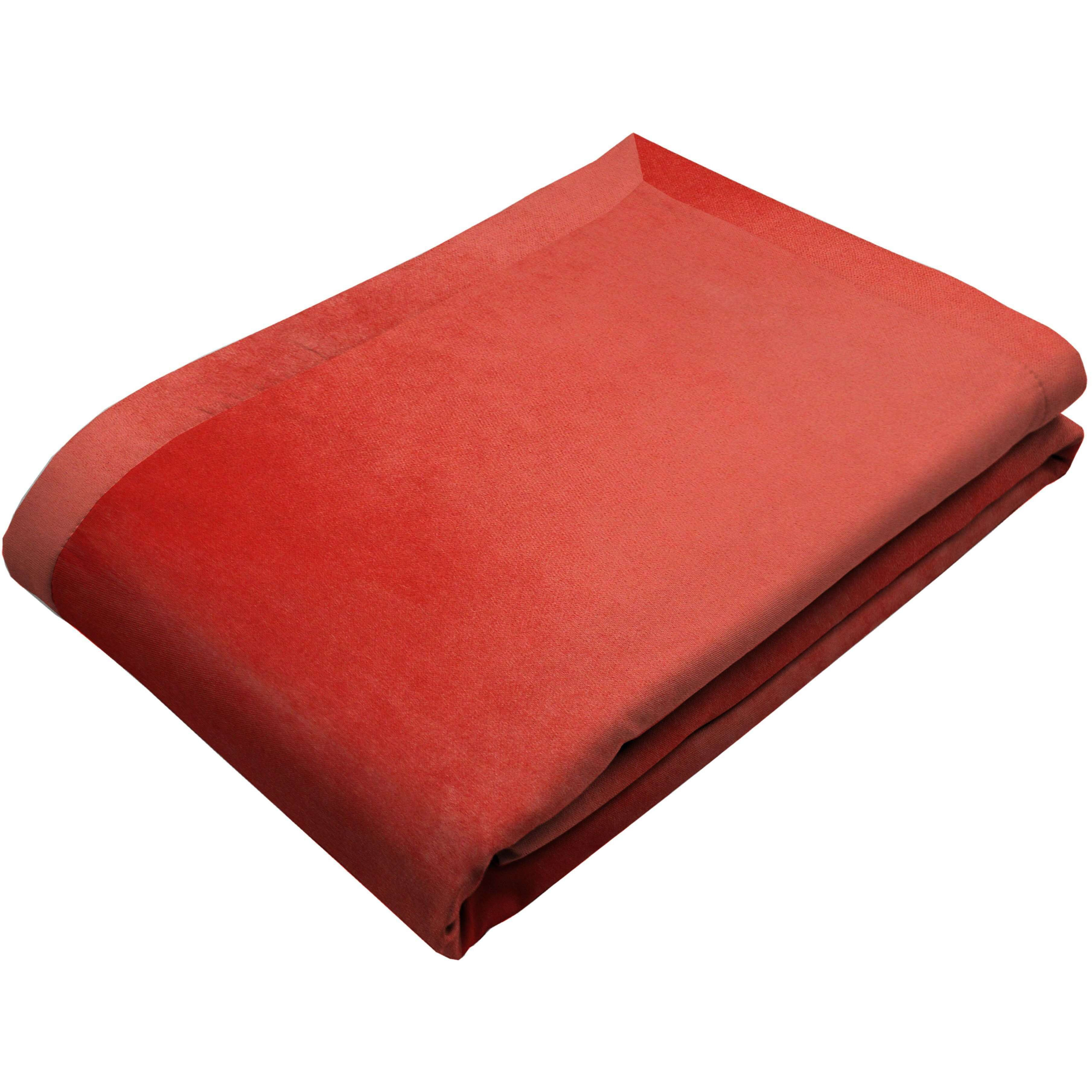 Matt Coral Pink Velvet Throw Blankets & Runners, XX-Large (265cm x 380cm)