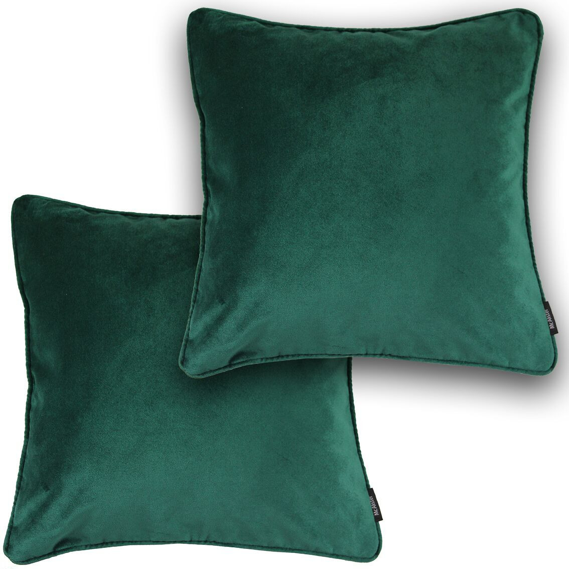 Matt Emerald Green Velvet 43cm x 43cm Cushion Sets, Cushion Covers / Set of 2
