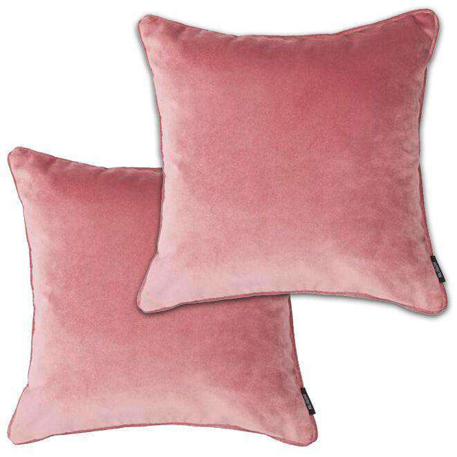 Matt Blush Pink Velvet 43cm x 43cm Cushion Sets, Cushion Covers / Set of 2