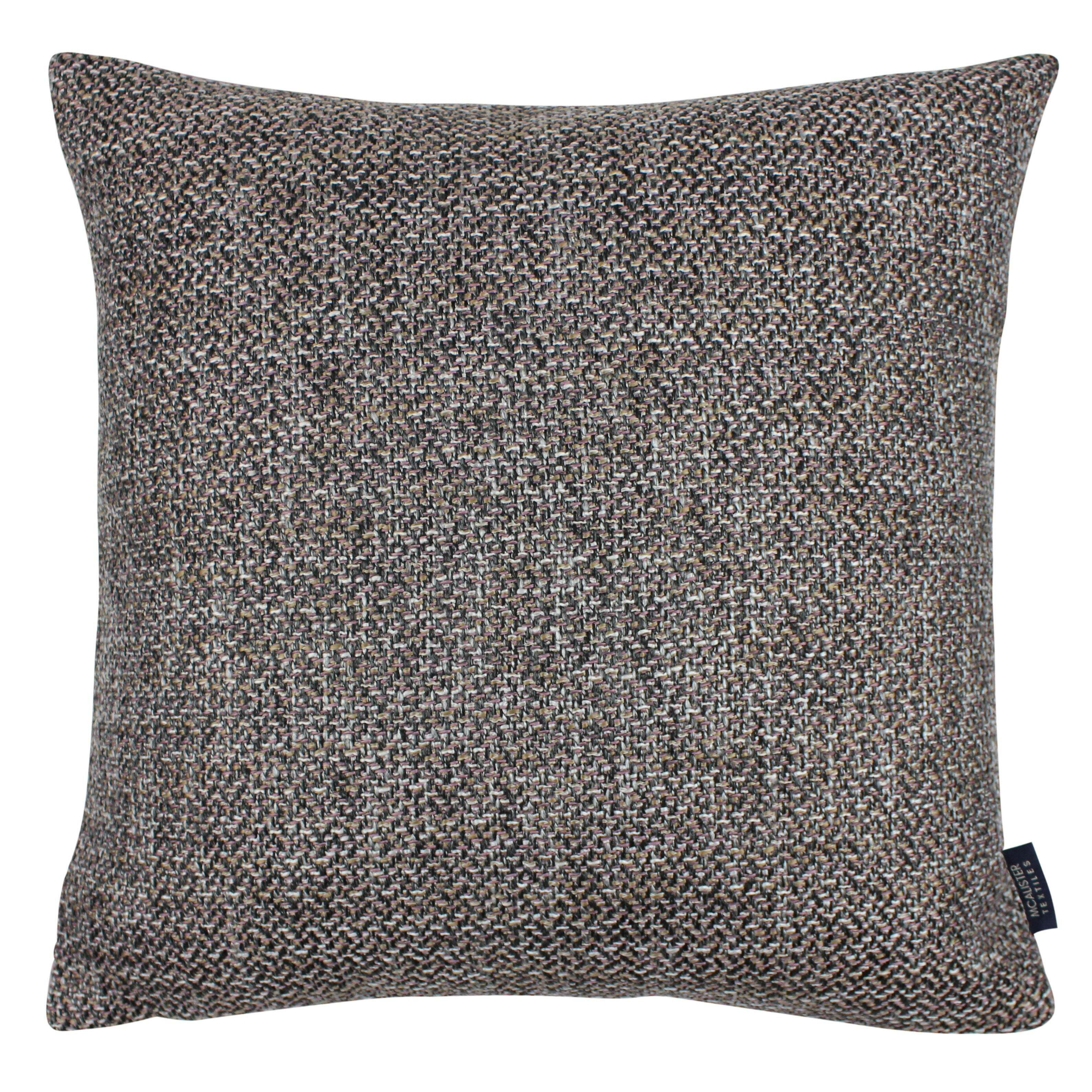 Lewis Tweed Cushion Grey Heather and Charcoal, Polyester Filler / 60cm x 60cm