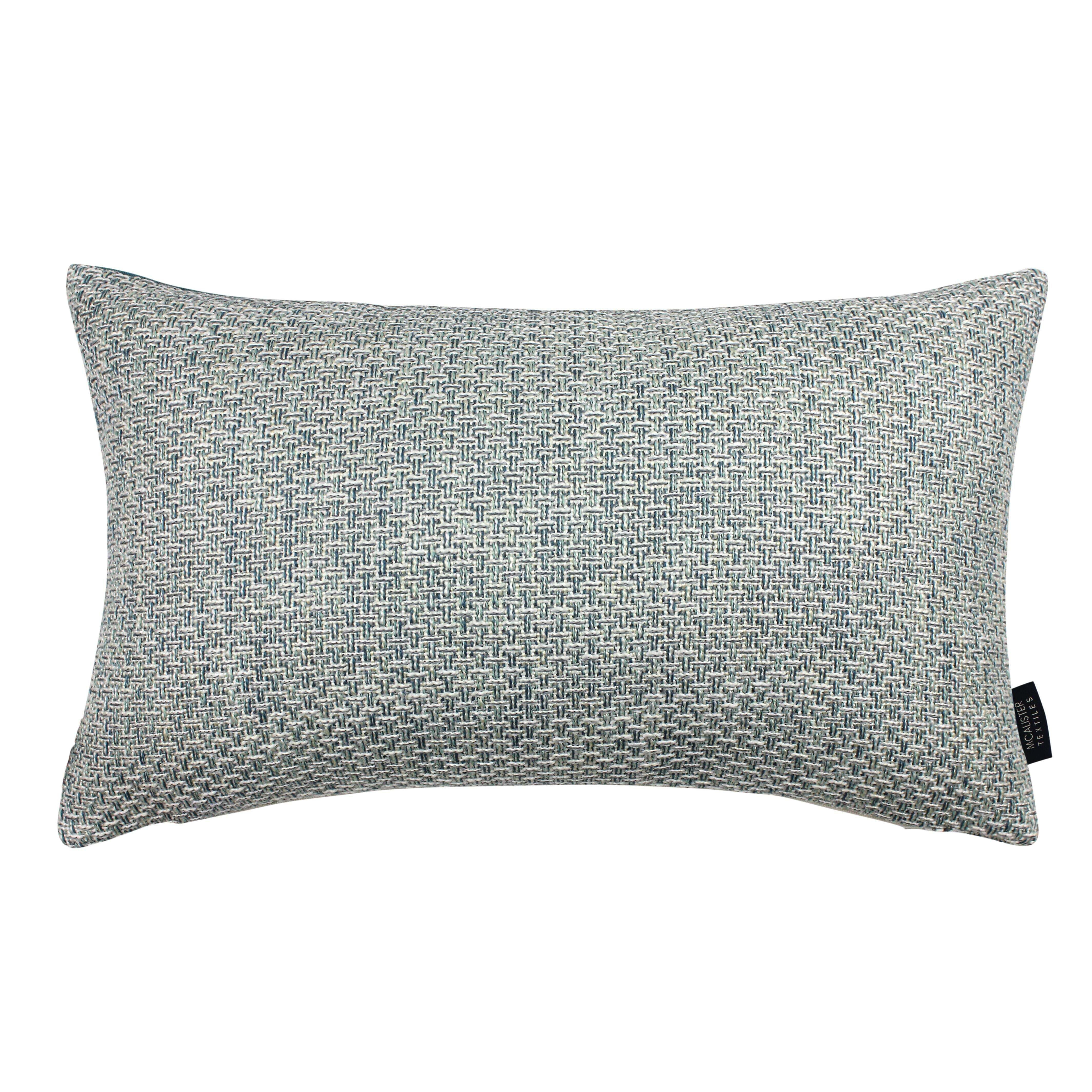 Skye Tweed Pillow - Teal, Cover Only / 50cm x 30cm