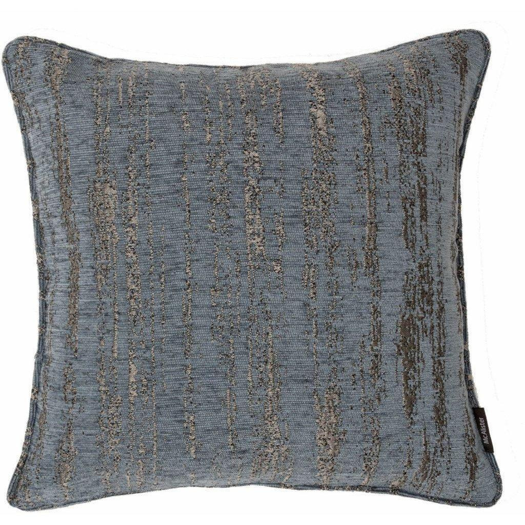 Textured Chenille Denim Blue Cushion, Cover Only / 43cm x 43cm