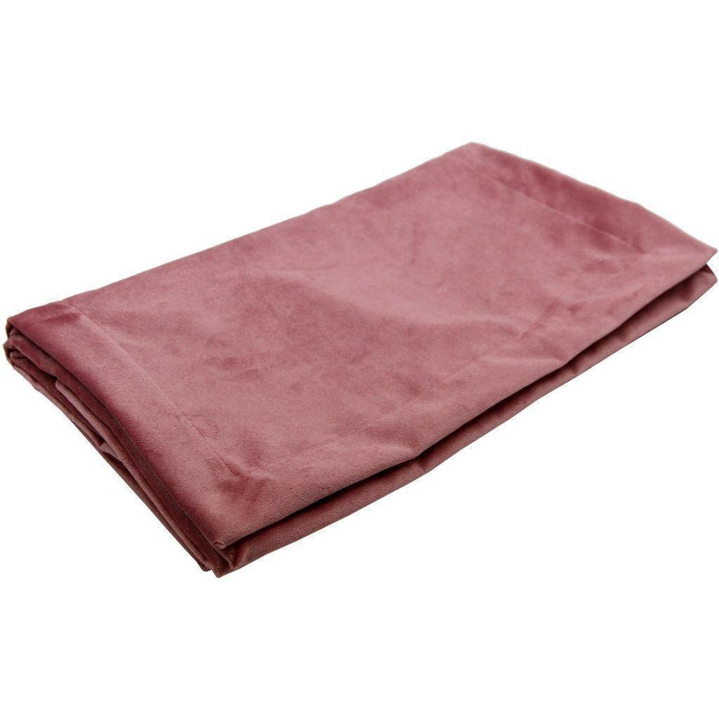 Matt Blush Pink Velvet Throw Blankets & Runners, Bed Runner (50cm x 255cm)