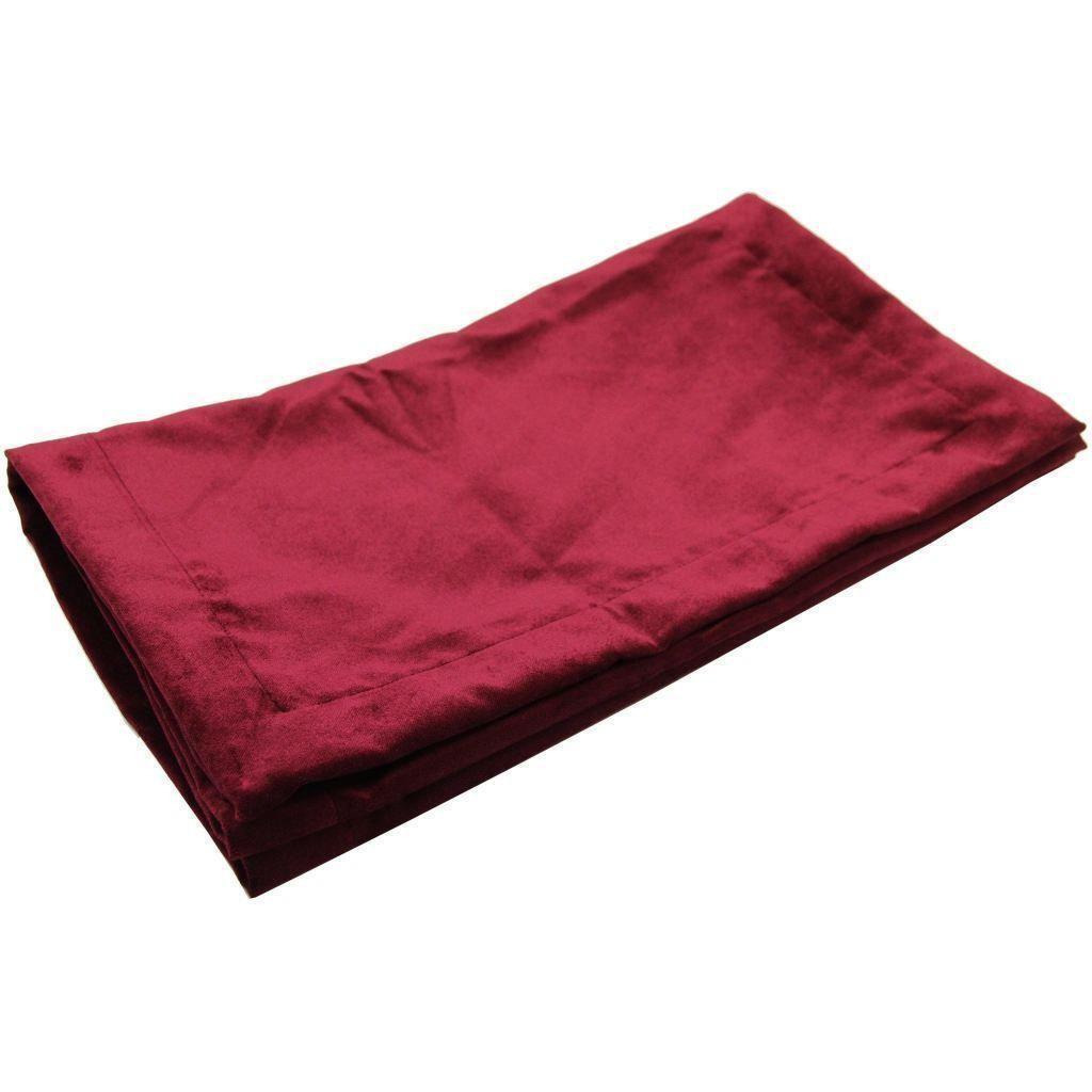 Matt Wine Red Velvet Throw Blankets & Runners, Bed Runner (50cm x 220cm)