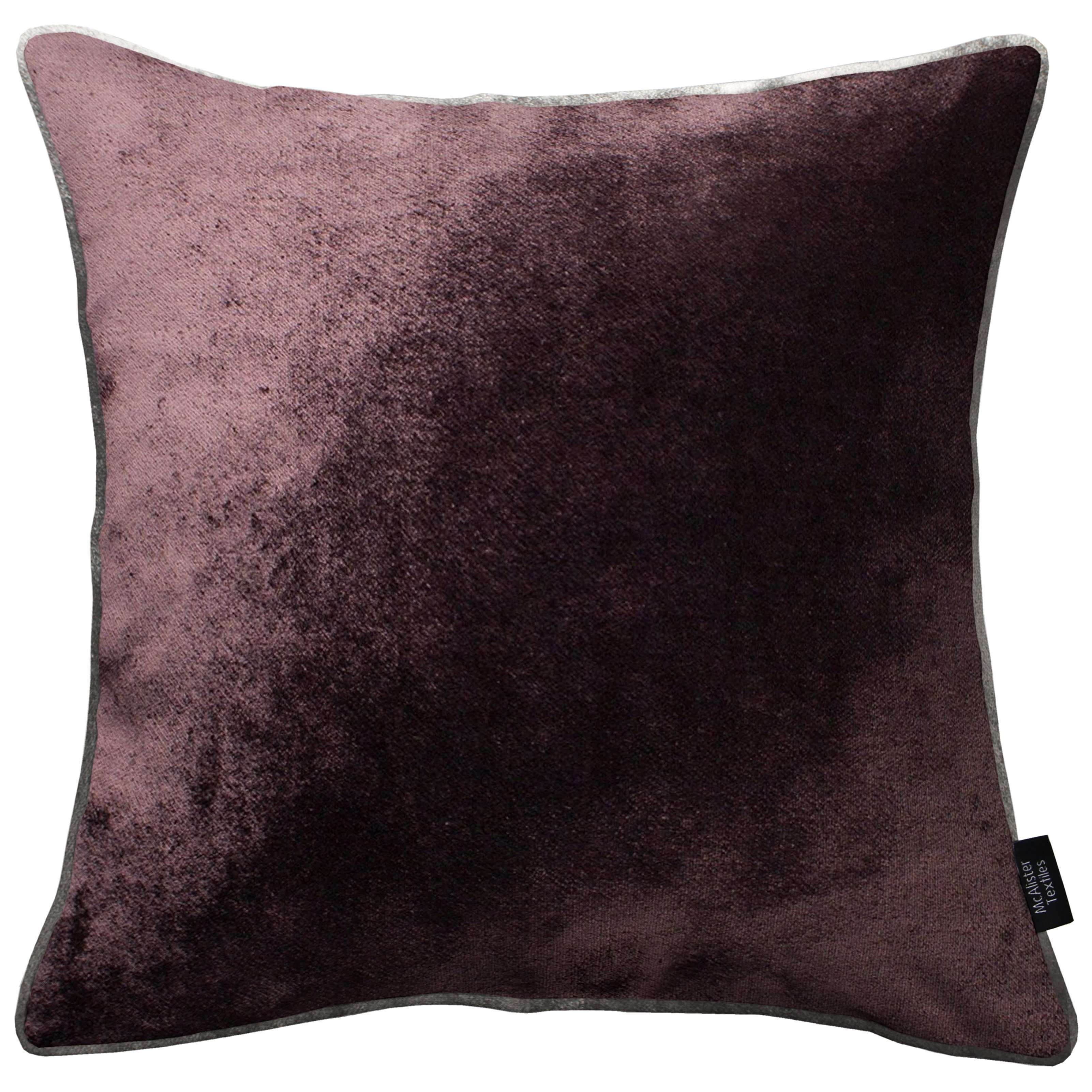 Aubergine Purple Crushed Velvet Cushions, Cover Only / 43cm x 43cm