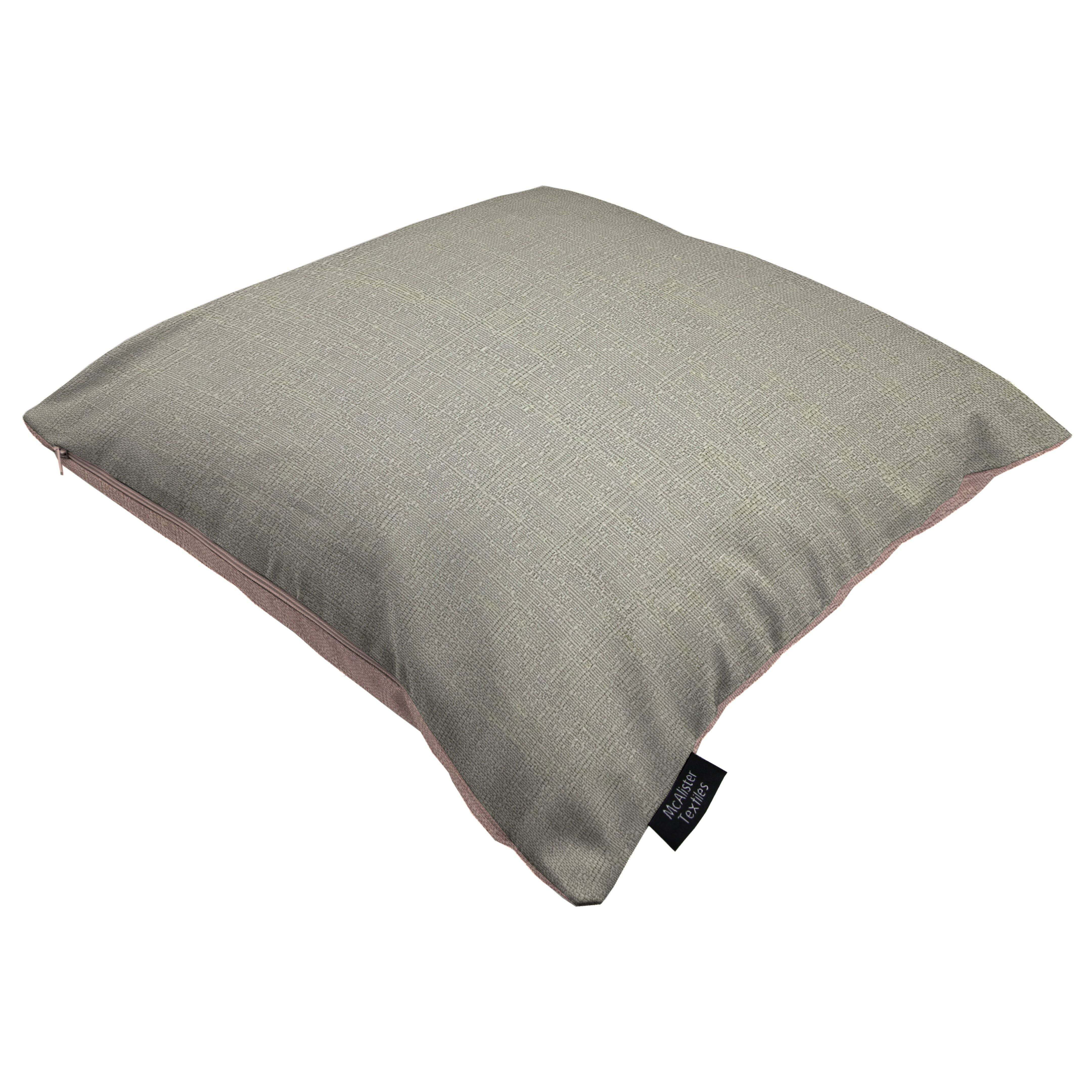 Harmony Dove Grey and Pink Plain Cushions, Cover Only / 43cm x 43cm
