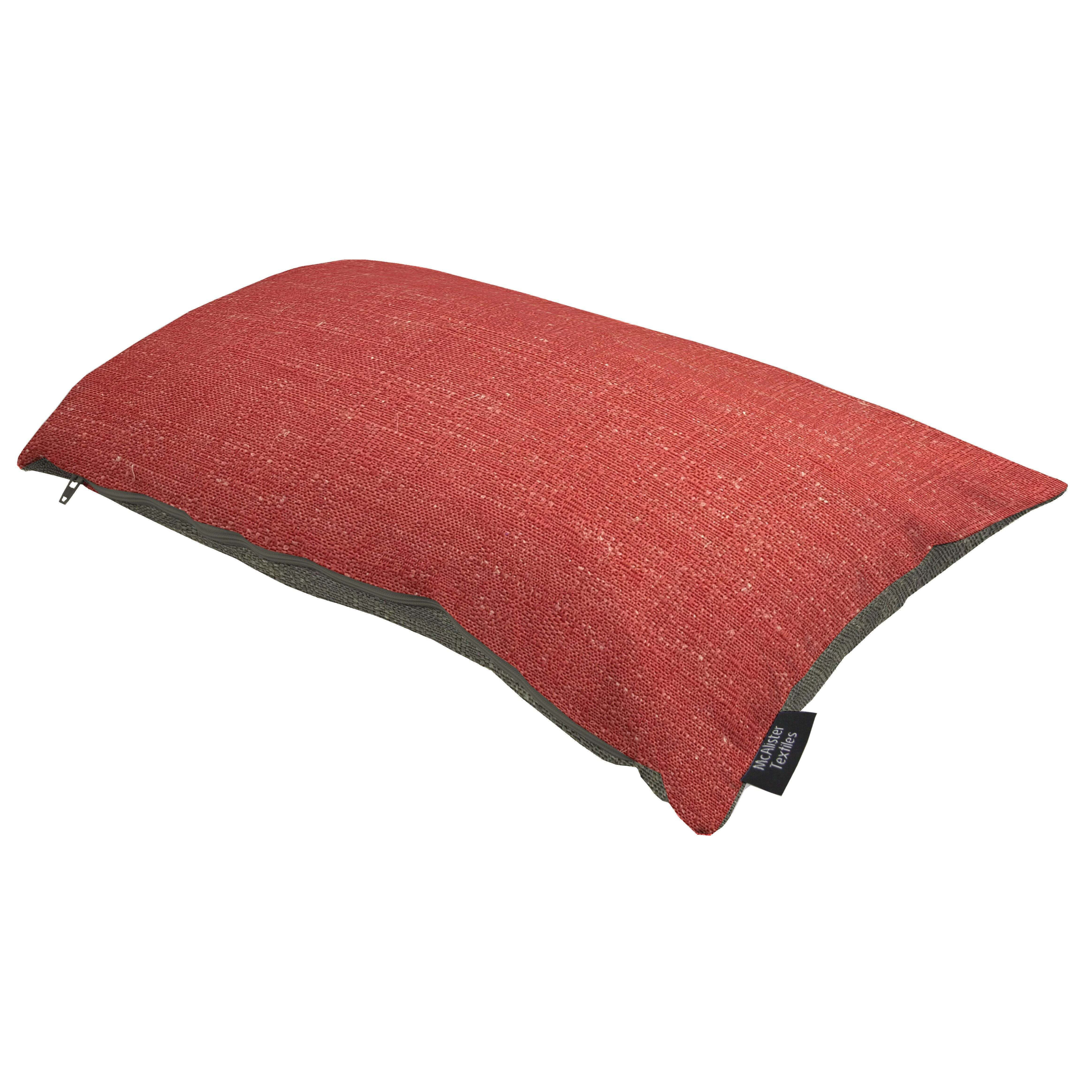 Harmony Red and Grey Plain Cushions, Polyester Filler / 50cm x 30cm