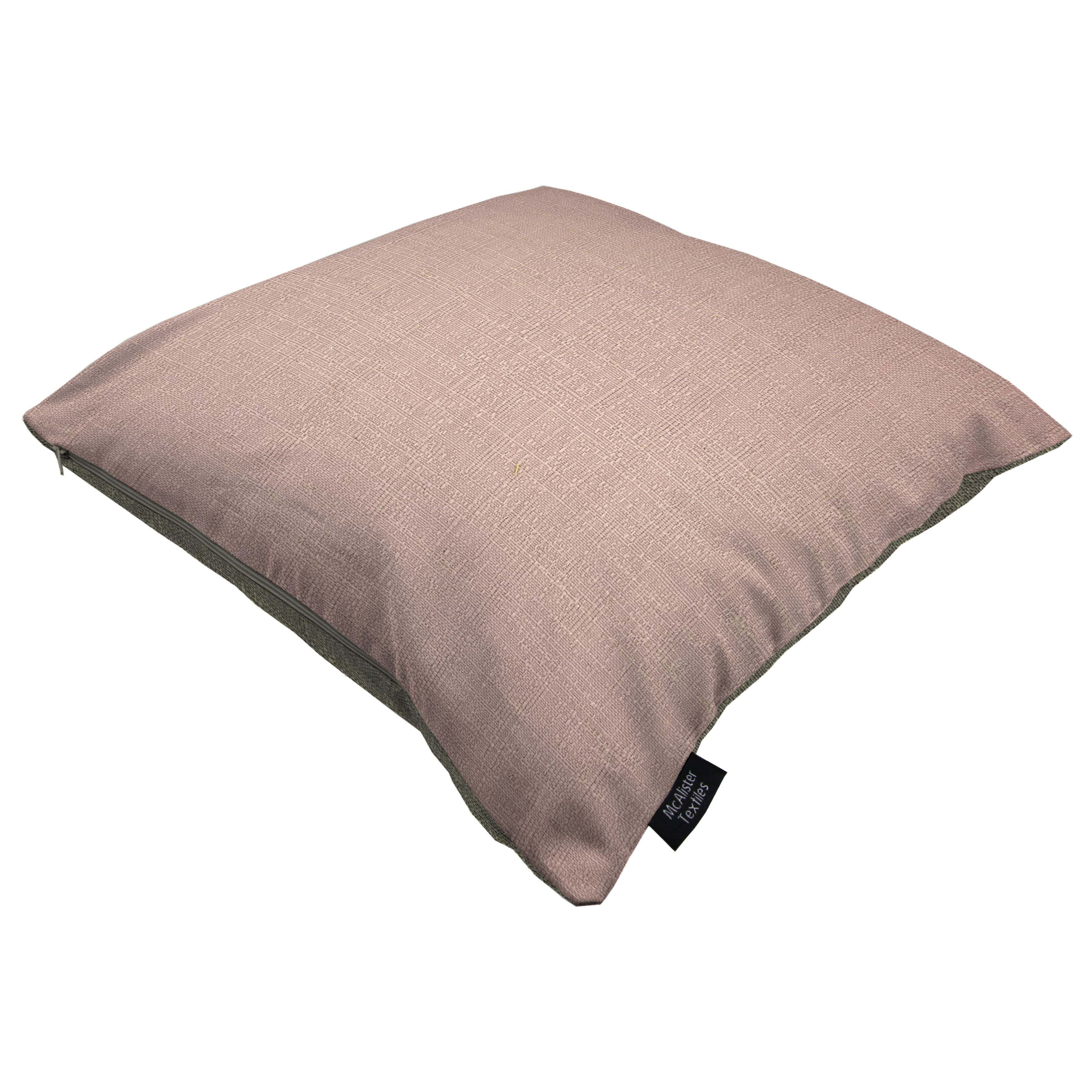 Harmony Blush Pink and Grey Plain Cushions, Cover Only / 43cm x 43cm