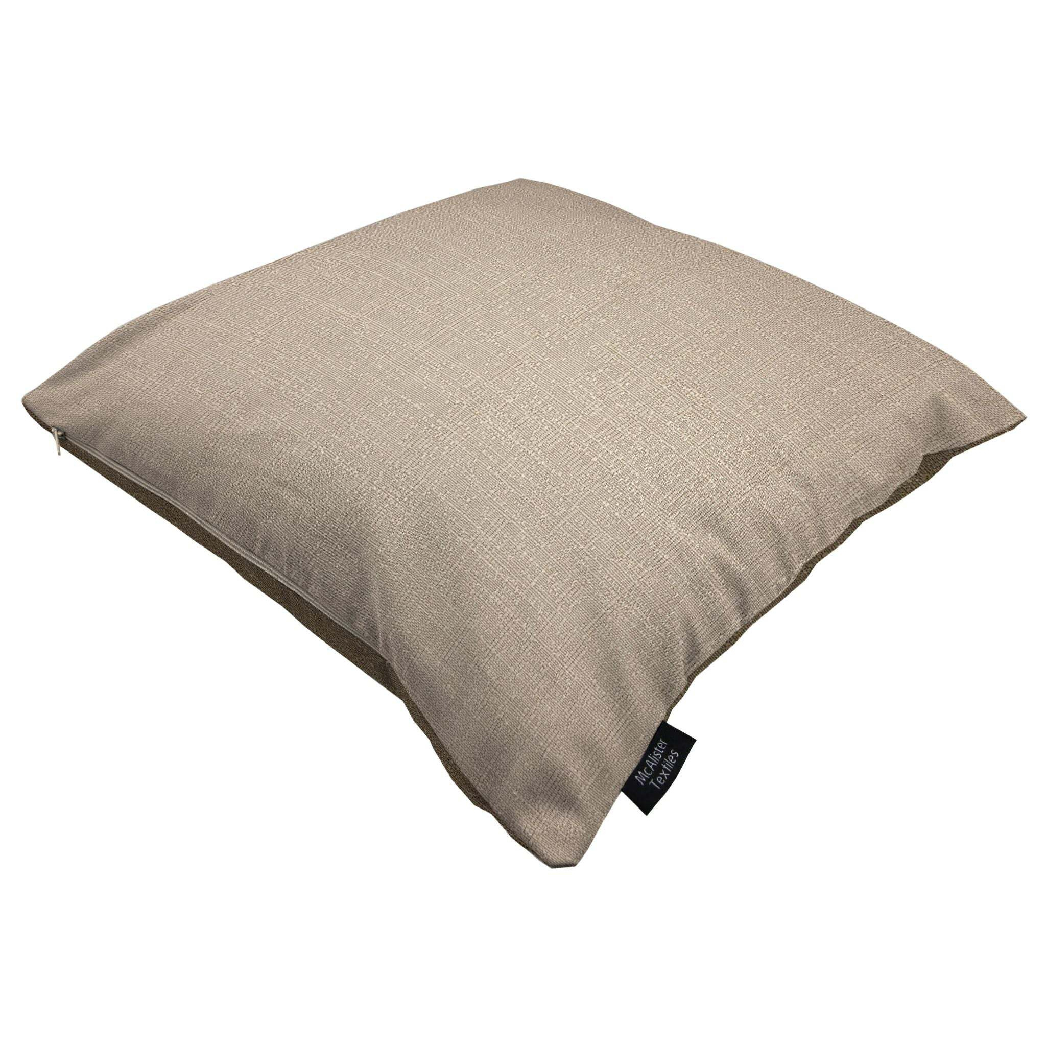 Harmony Taupe and Mocha Plain Cushions, Cover Only / 43cm x 43cm
