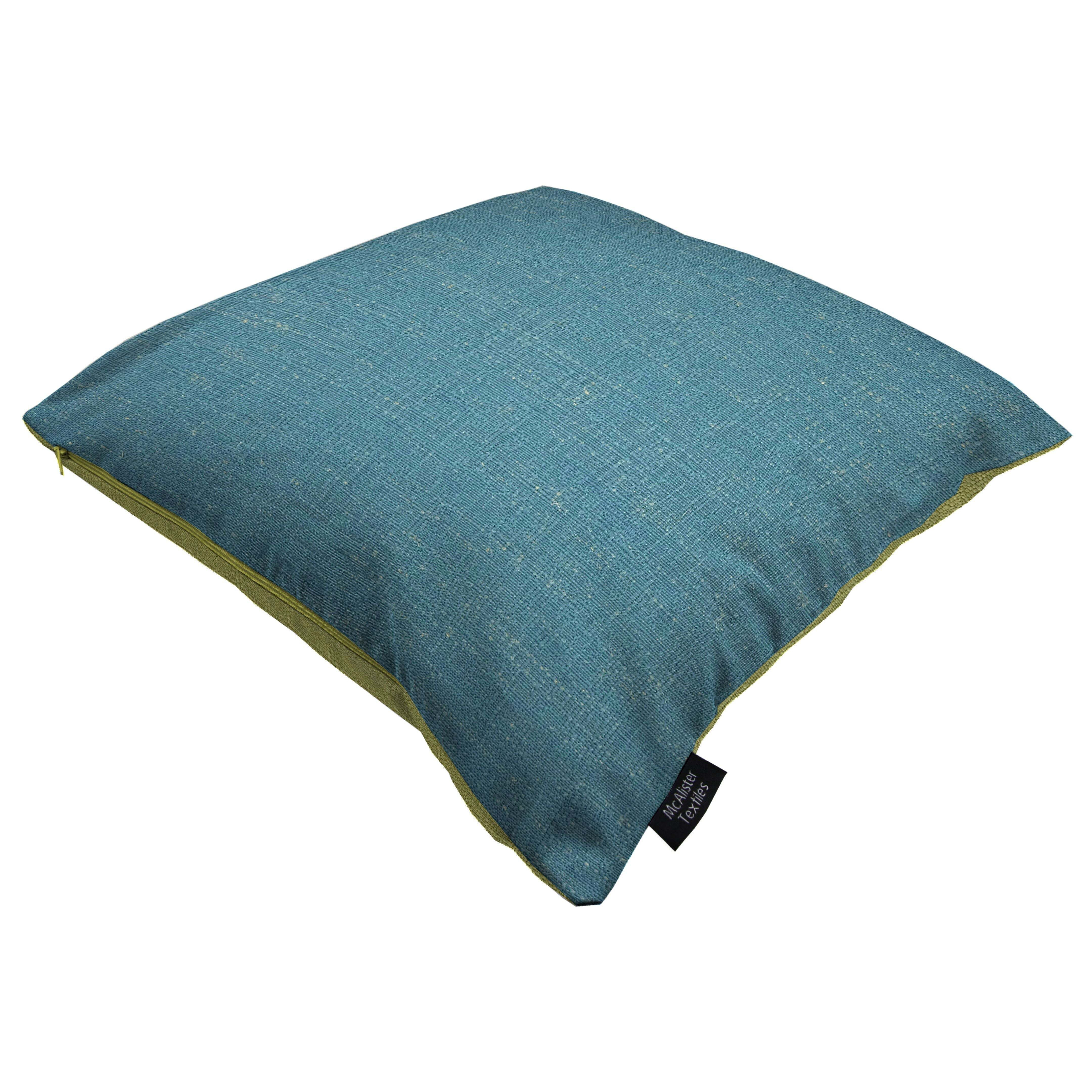 Harmony Teal and Sage Green Plain Cushions, Cover Only / 43cm x 43cm