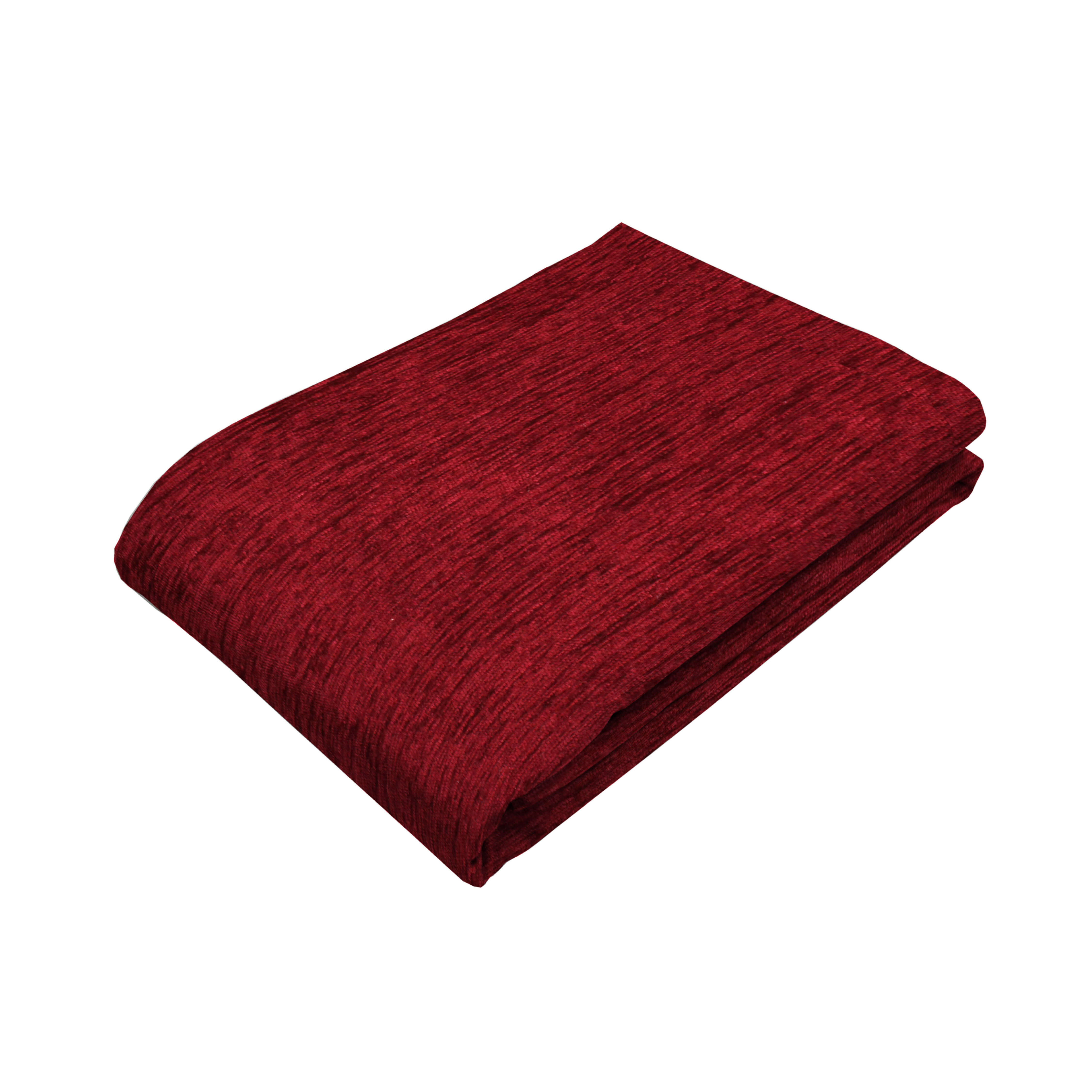Plain Chenille Red Throws & Runners, Extra Large (200cm x 254cm)