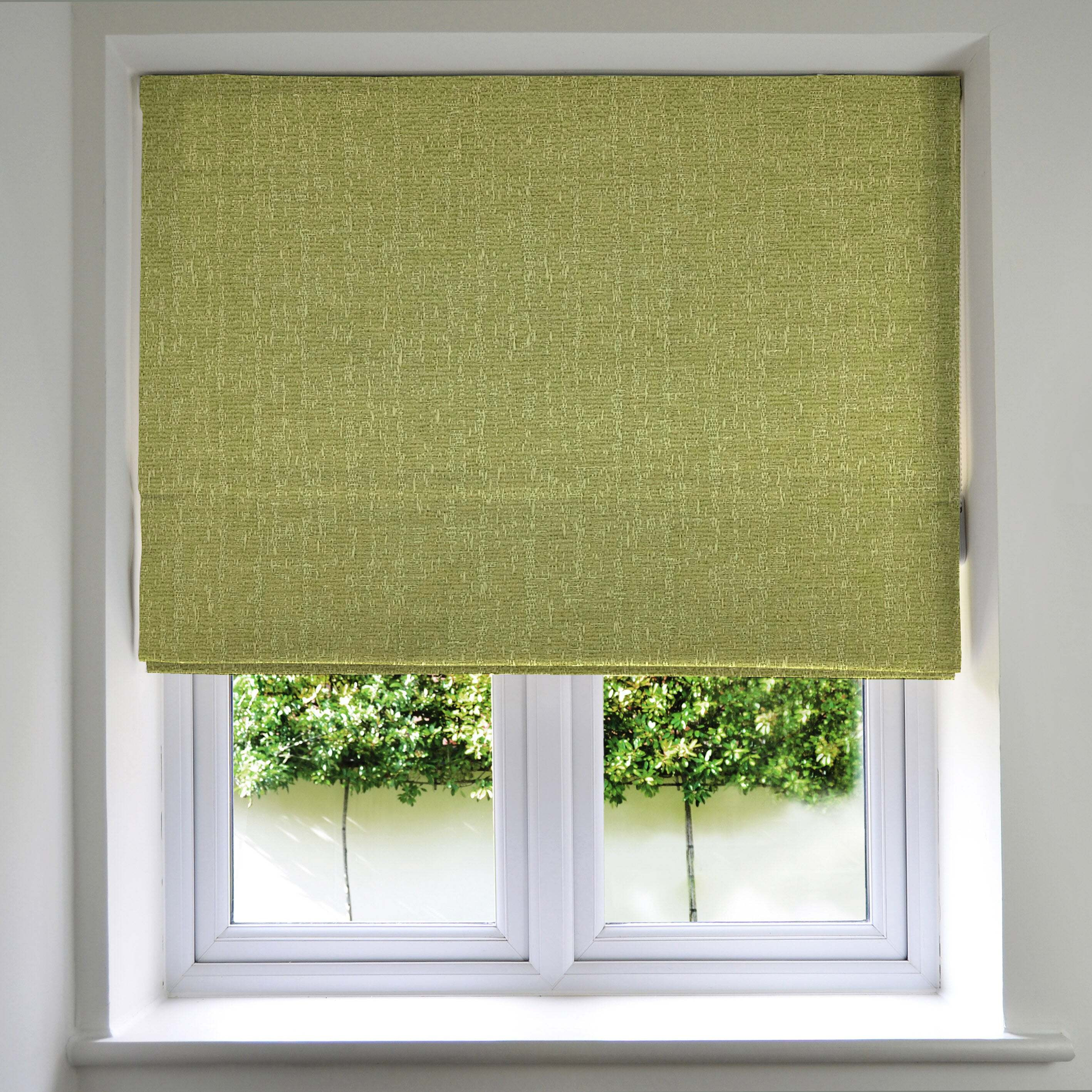 Eternity Sage Green Roman Blinds, Standard Lining / 130cm x 200cm