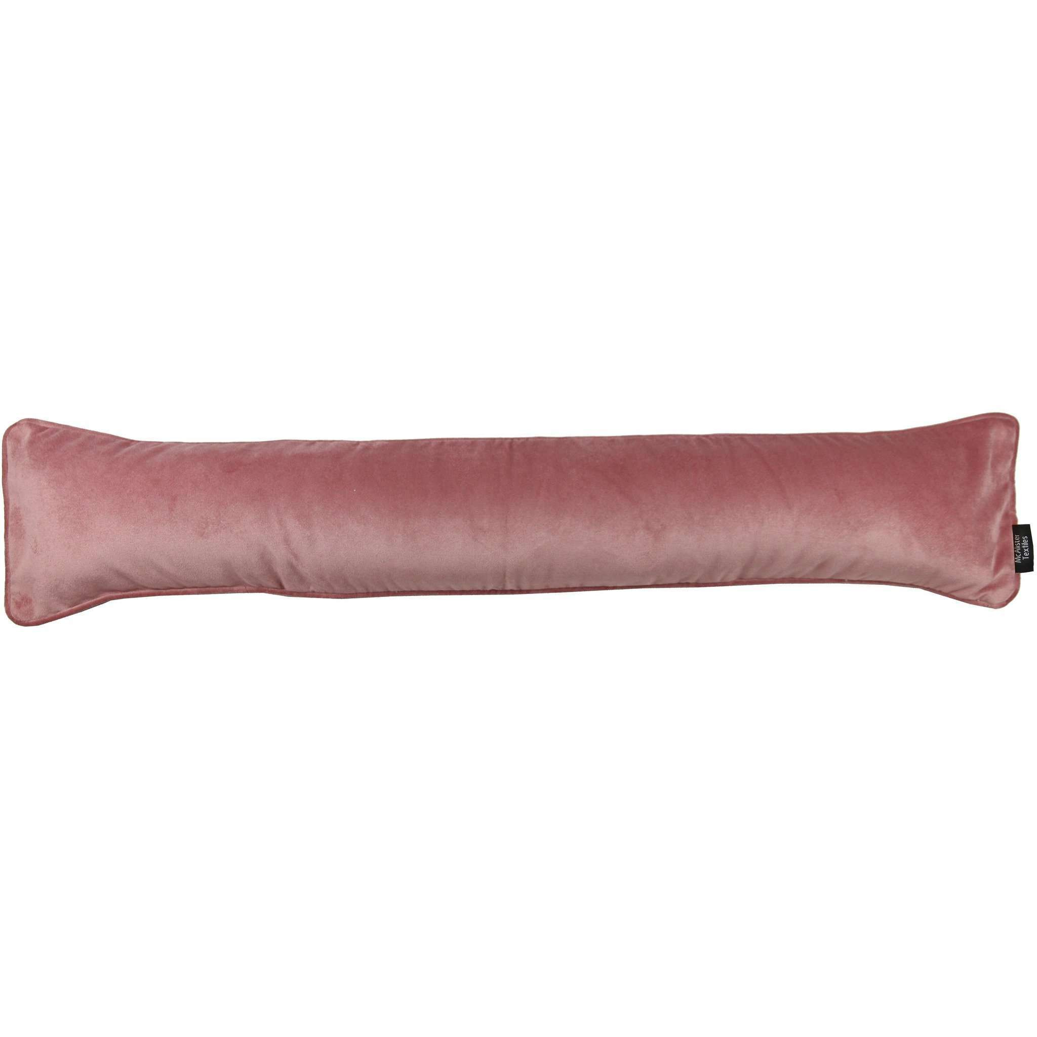 Matt Blush Pink Velvet Draught Excluder, 18 x 90cm