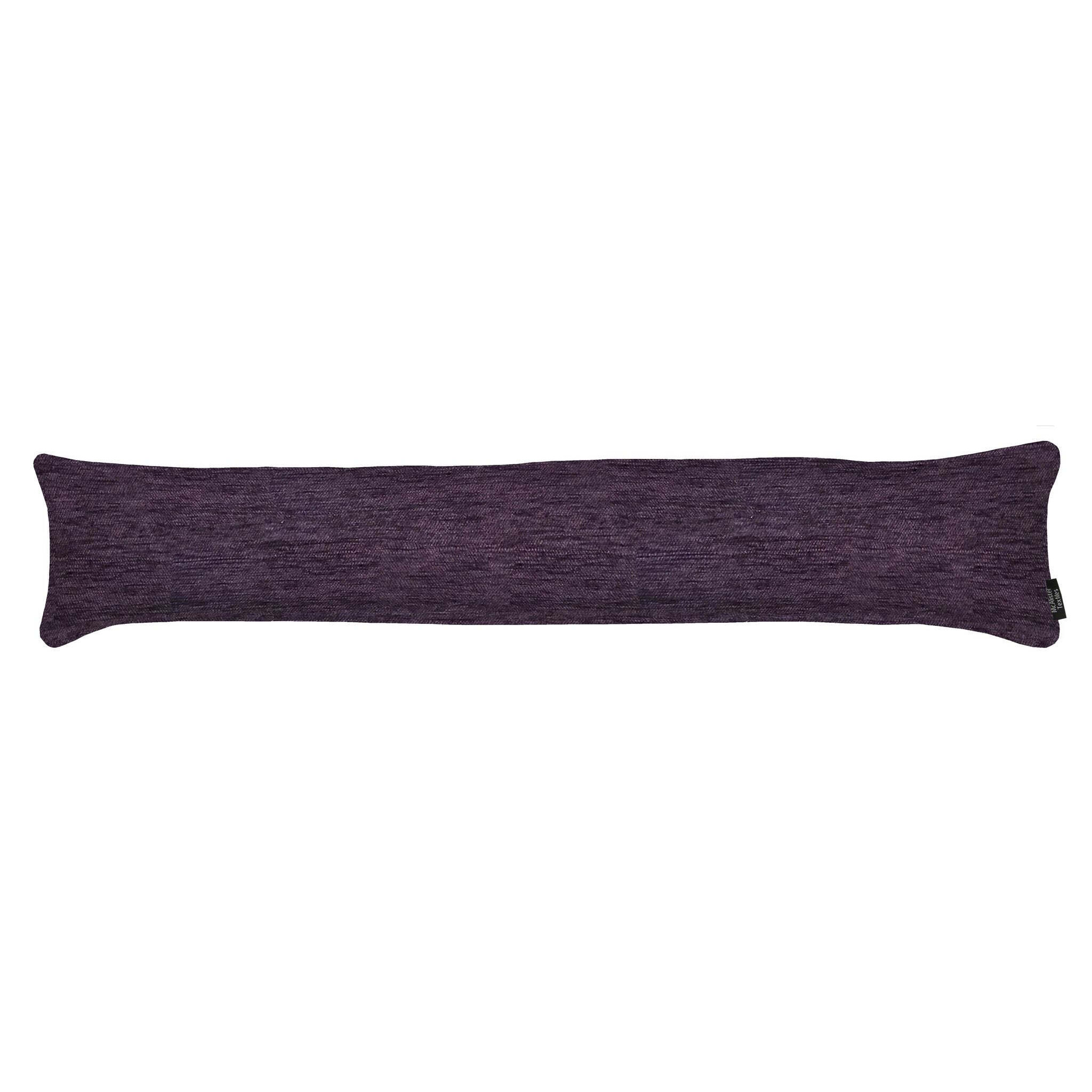 Plain Chenille Purple Draught Excluder, 18cm x 80cm