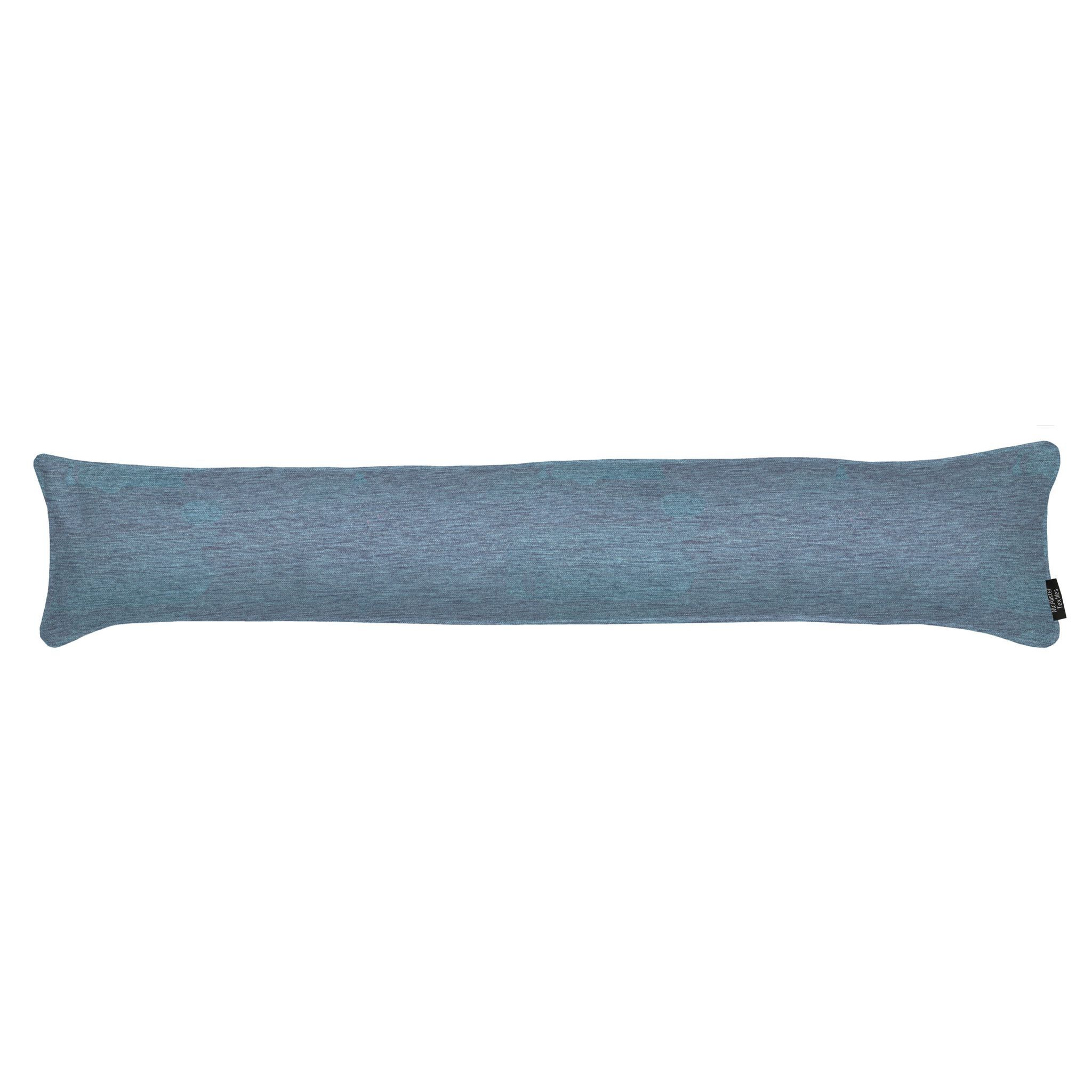 Plain Chenille Wedgewood Blue Draught Excluder, 18cm x 80cm