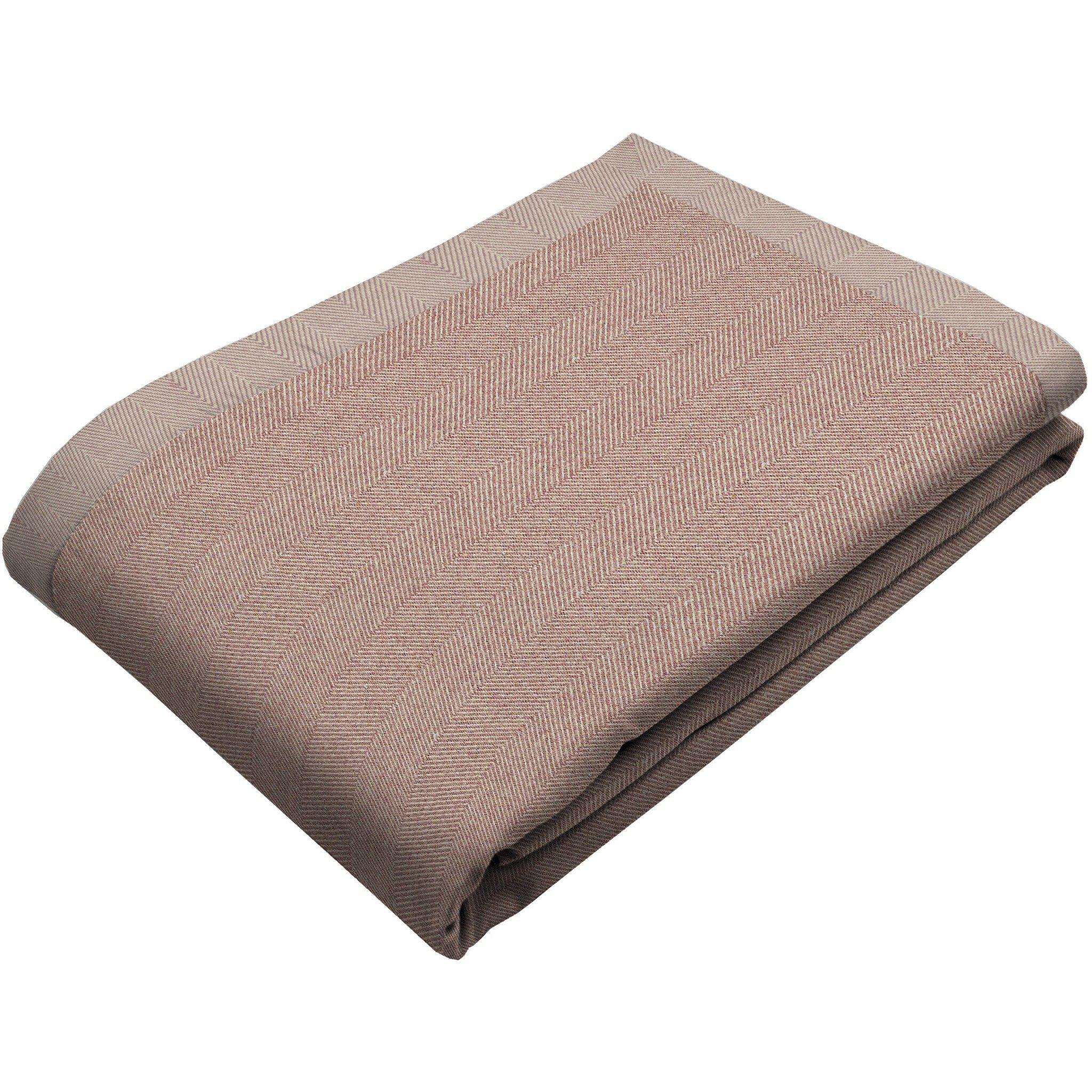 Herringbone Lilac Purple Throws & Runners, Large (180cm x 254cm) this size will have a seam join