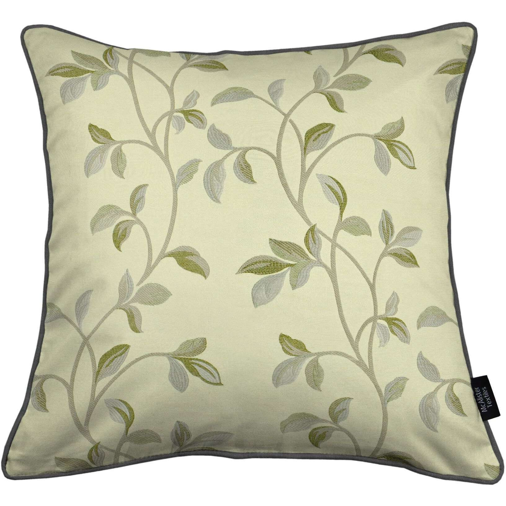 Annabel Floral Sage Green Cushion, Cover Only / 43cm x 43cm