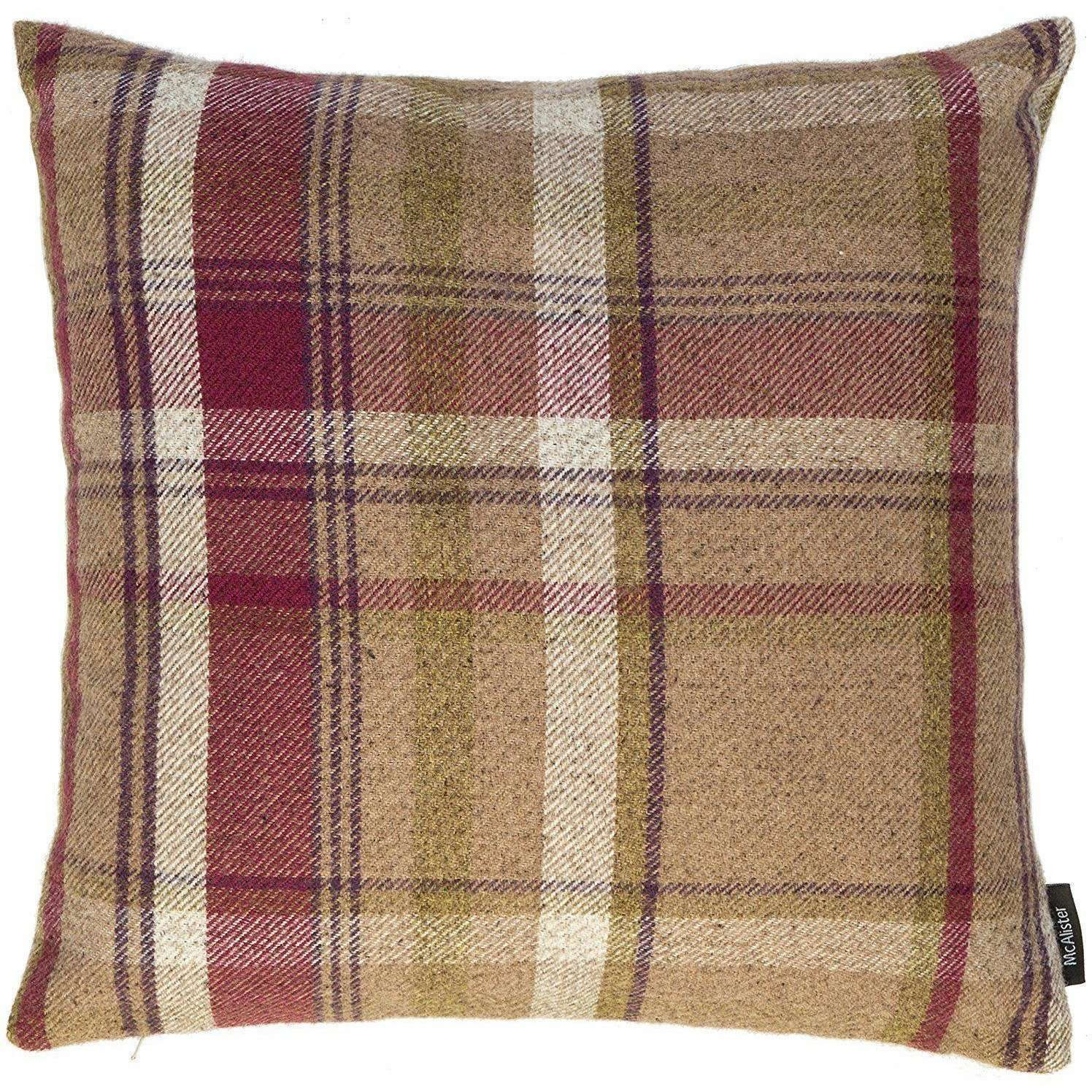 Heritage Purple Green Tartan Cushion, Cover Only 43cm x 43cm