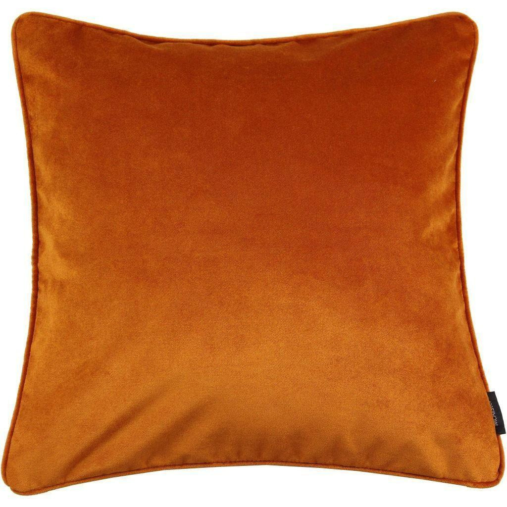 Matt Burnt Orange Velvet Cushion, Cover Only / 43cm x 43cm