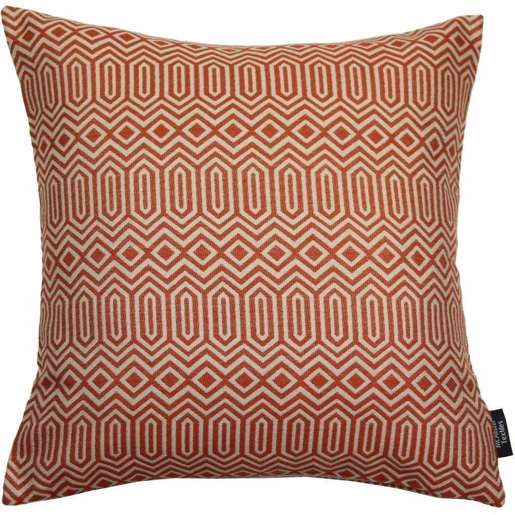 Colorado Geometric Burnt Orange Cushion, Cover Only / 43cm x 43cm