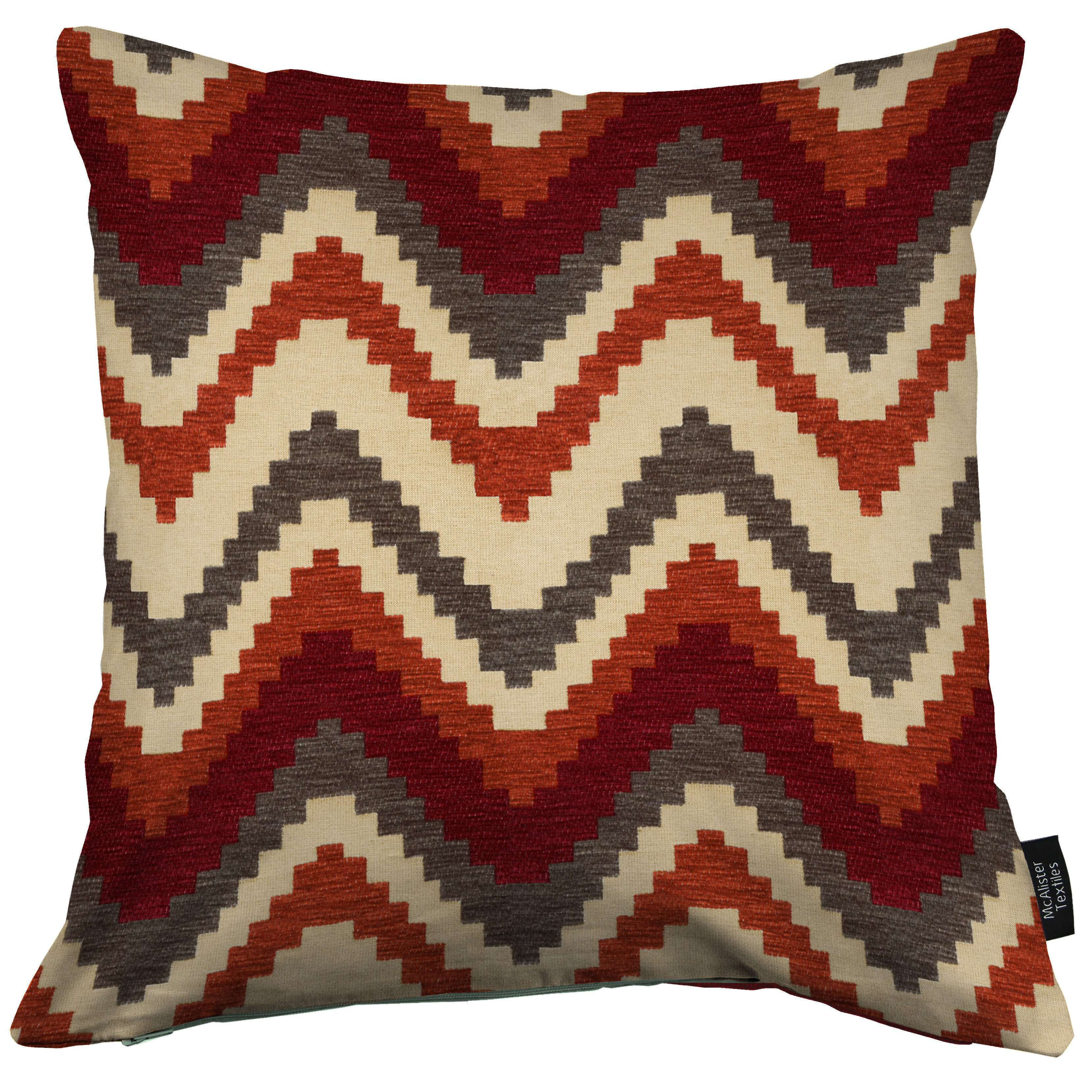 Navajo Red + Burnt Orange Striped Cushion, Cover Only / 43cm x 43cm