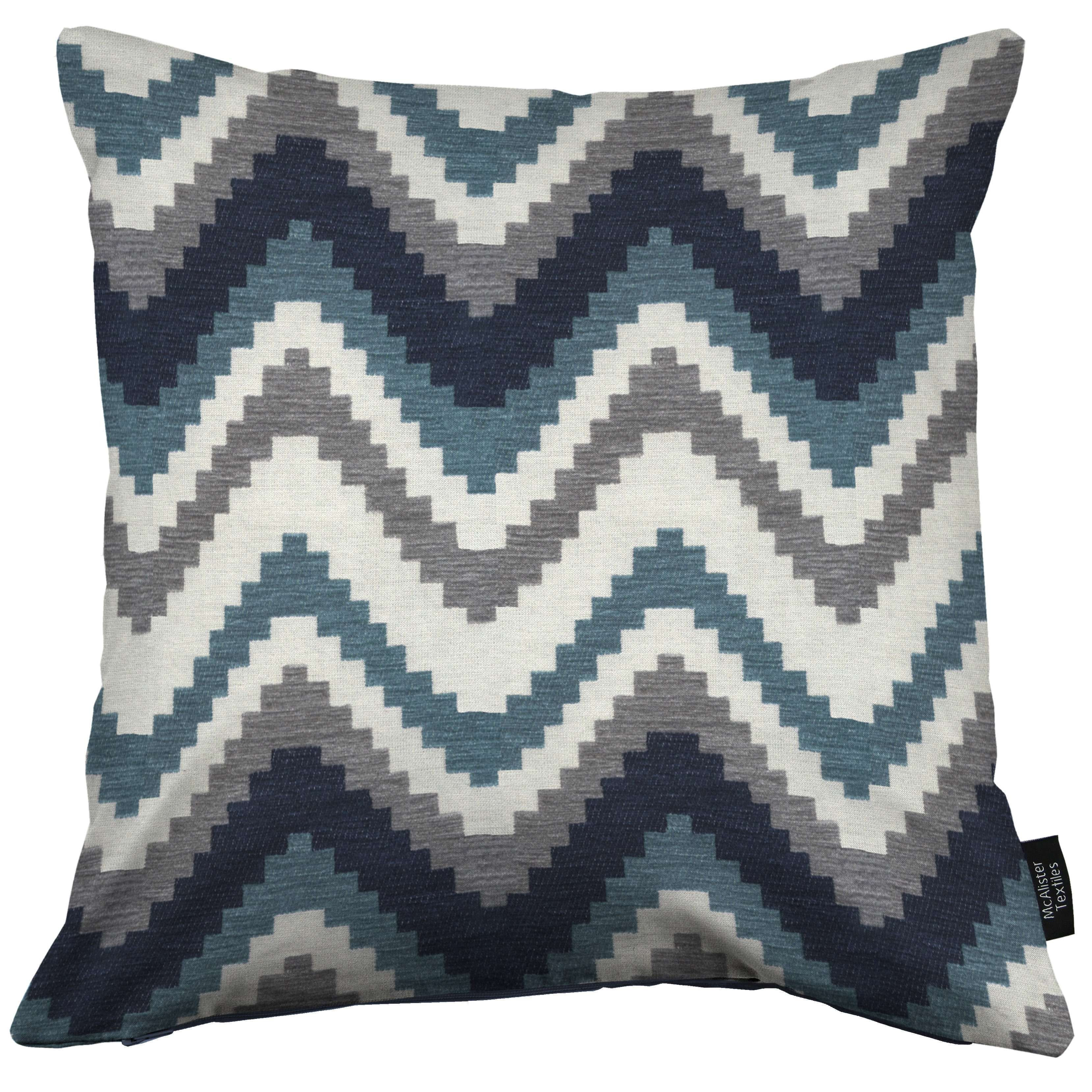 Navajo Navy Blue Striped Cushion, Cover Only / 43cm x 43cm