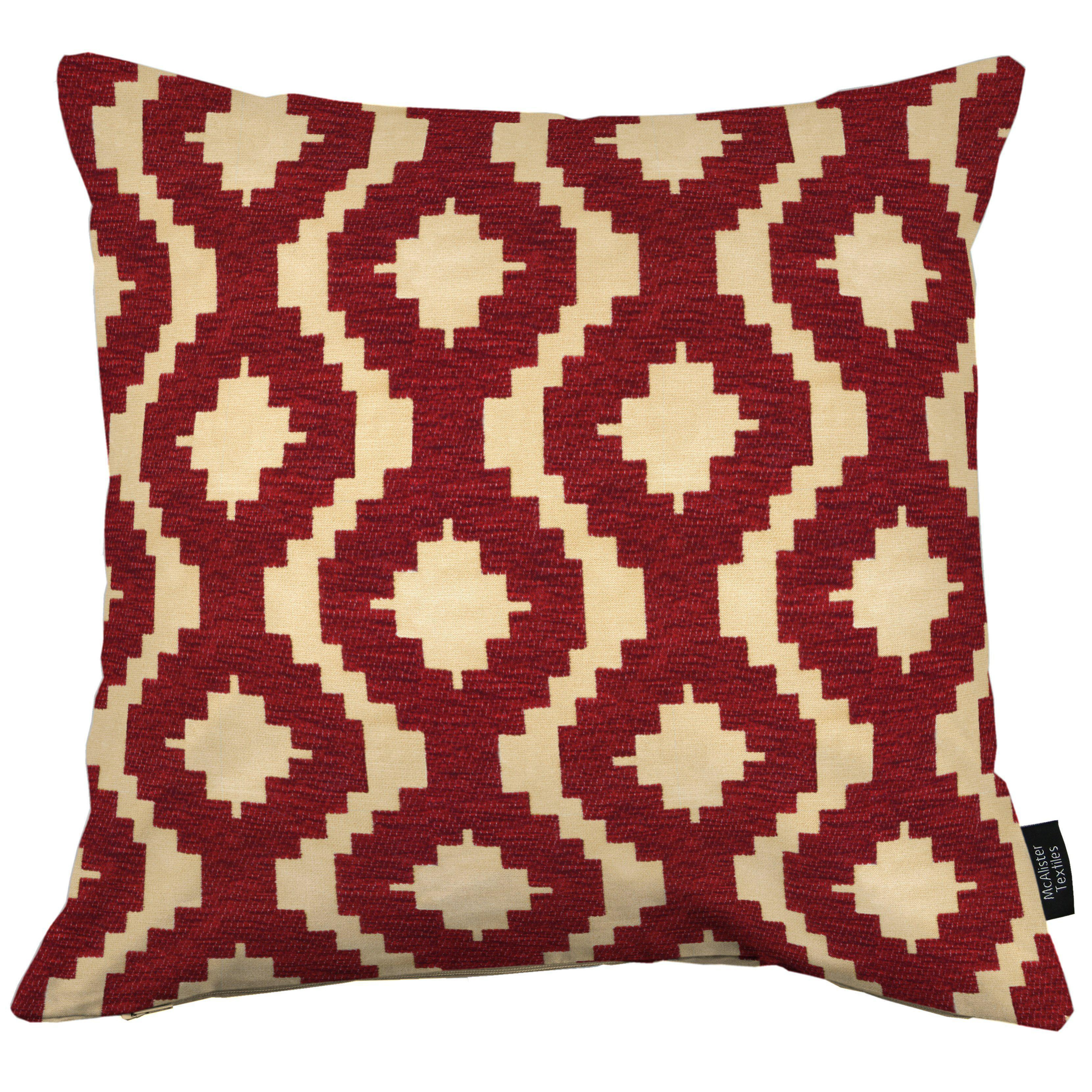 Arizona Geometric Red Cushion, Cover Only / 43cm x 43cm