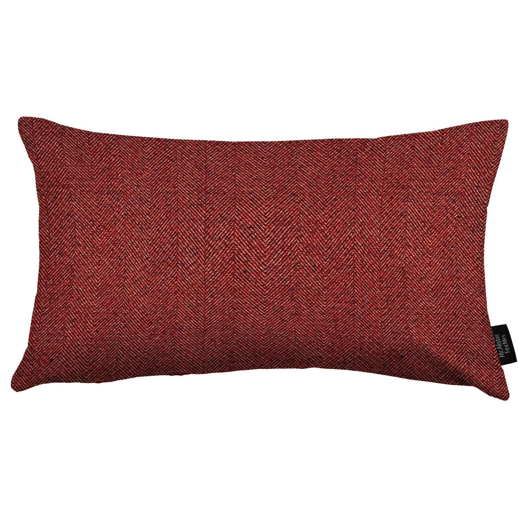 Herringbone Red Cushion, Polyester Filler / 50cm x 30cm
