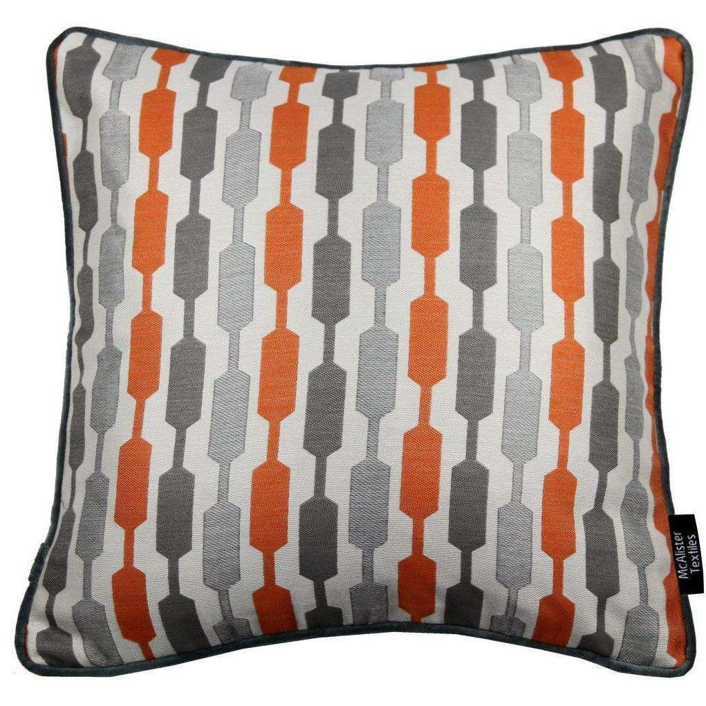 Lotta Burnt Orange + Grey Cushion, Cover Only / 43cm x 43cm