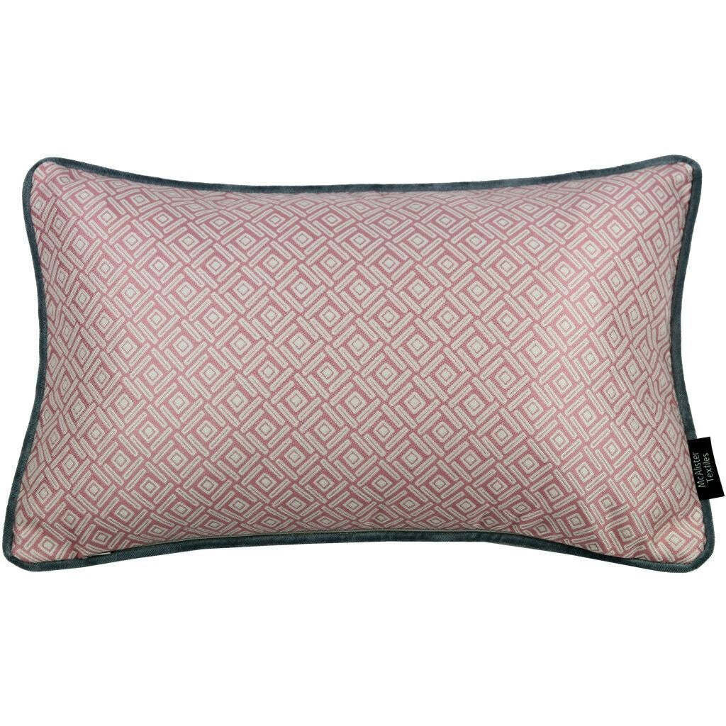 Elva Geometric Blush Pink Pillow, Polyester Filler / 50cm x 30cm
