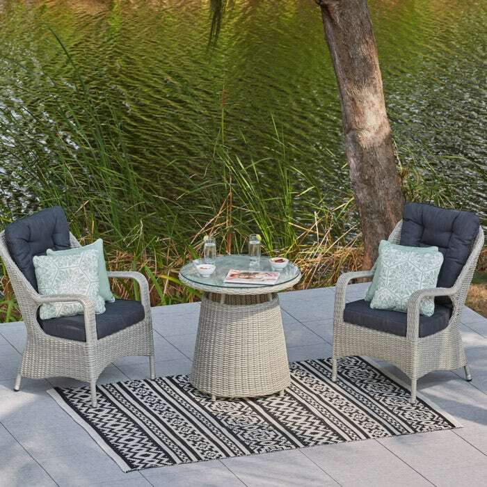 2 Seat Rattan Garden Bistro Set