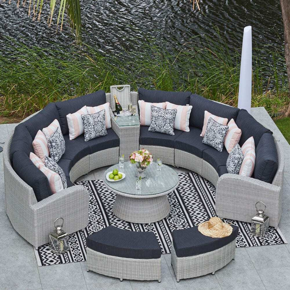 Sofa Half Moon Chair Cushions Large Half Moon Sofa Set TULIP INTERIORS