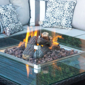 Ceramic Logs and Lava for Square Firepit