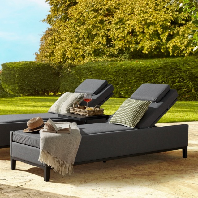 Folding Sun Lounger Chairs B&q B&q Padded Garden Sun