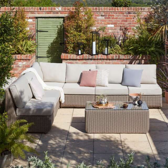 Brixham Rattan Corner Sofa Set