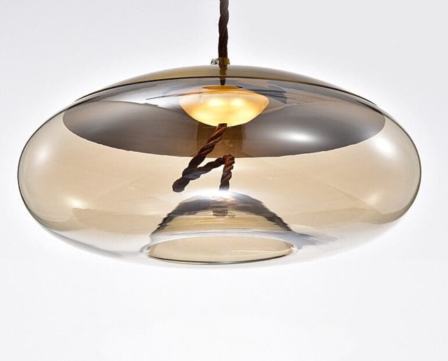 Disc Glass Hanging Ceiling Light - image 1