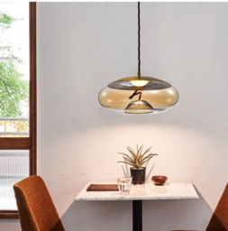 Disc Glass Hanging Ceiling Light - thumbnail 2