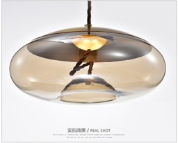Disc Glass Hanging Ceiling Light - thumbnail 5