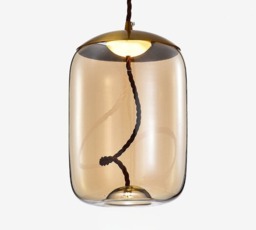Tall Capsule Glass Hanging Ceiling Light