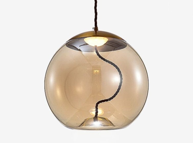 Globe Glass Hanging Ceiling Light - image 1