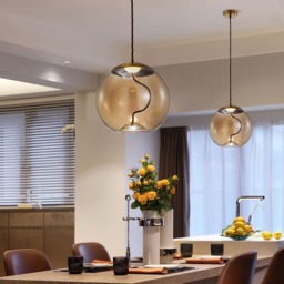 Globe Glass Hanging Ceiling Light - thumbnail 2