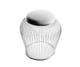 Warren Platner Style Wire Stool - thumbnail 2