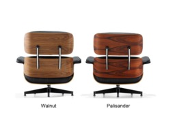 Eames Style Lounge Chair With Ottoman - Black Knoll Style Legs - Tall Version - thumbnail 2